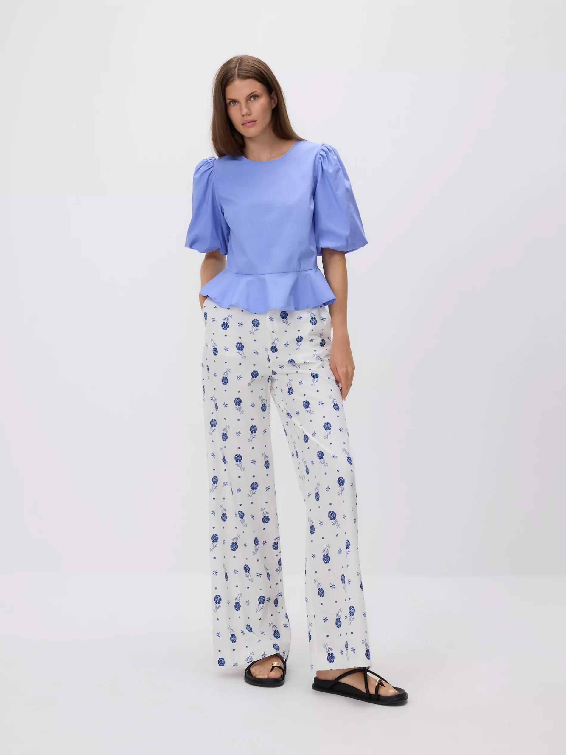 Multicolour Floral Trousers, Multicolor, medium