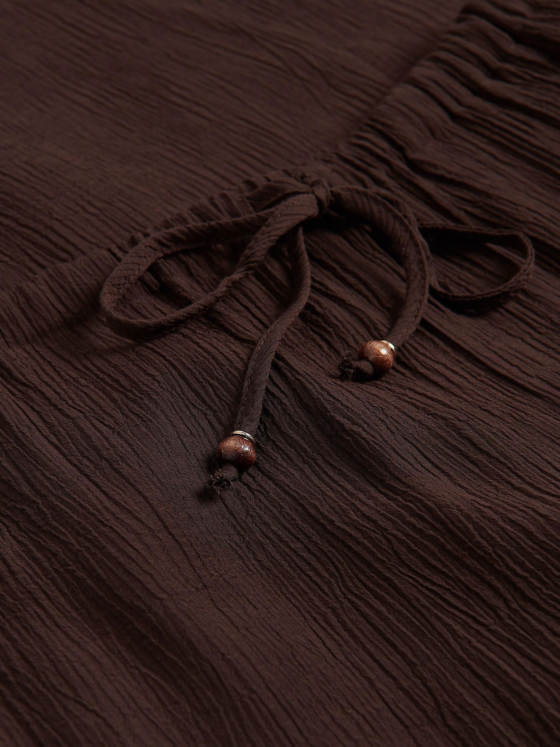 Brown Loose Trousers With Viscose, Brown, large image number 4