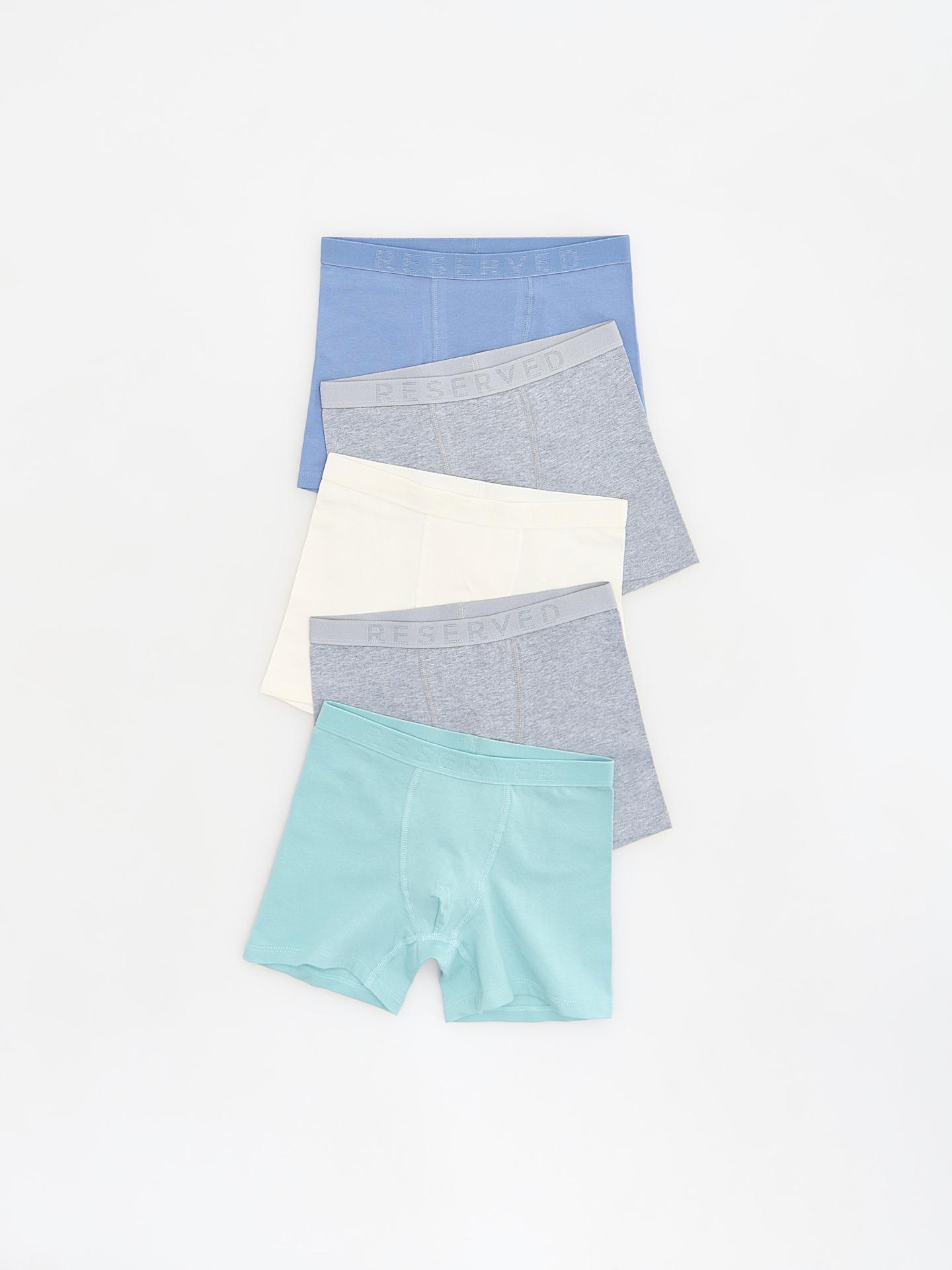 Beige Cotton Boxers 5 Pack, Ivory, large image number 0
