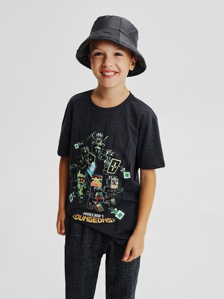 Reserved - Grey Minecraft Oversized T-Shirt, Kids Boys