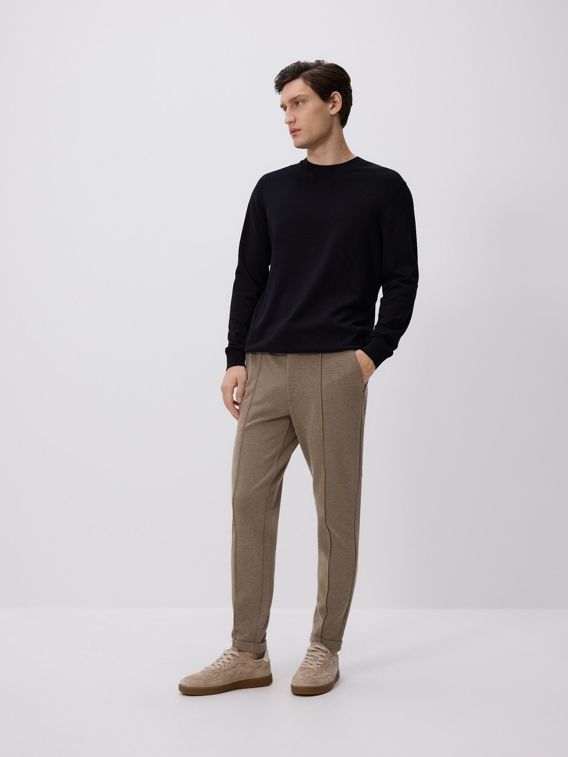 Beige Chino Slim Trousers, Beige, medium