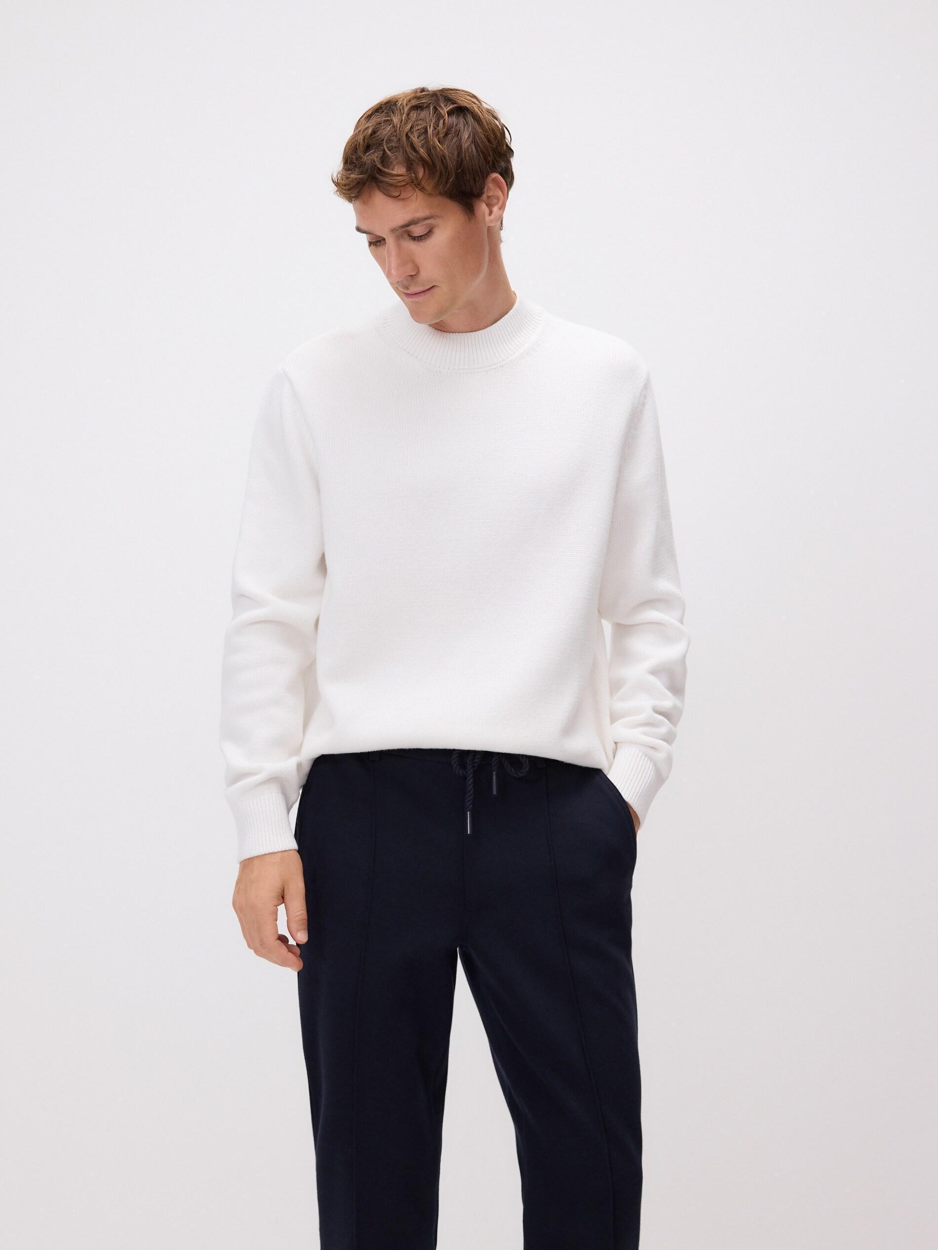 Navy Chino Slim Trousers, Navy, medium