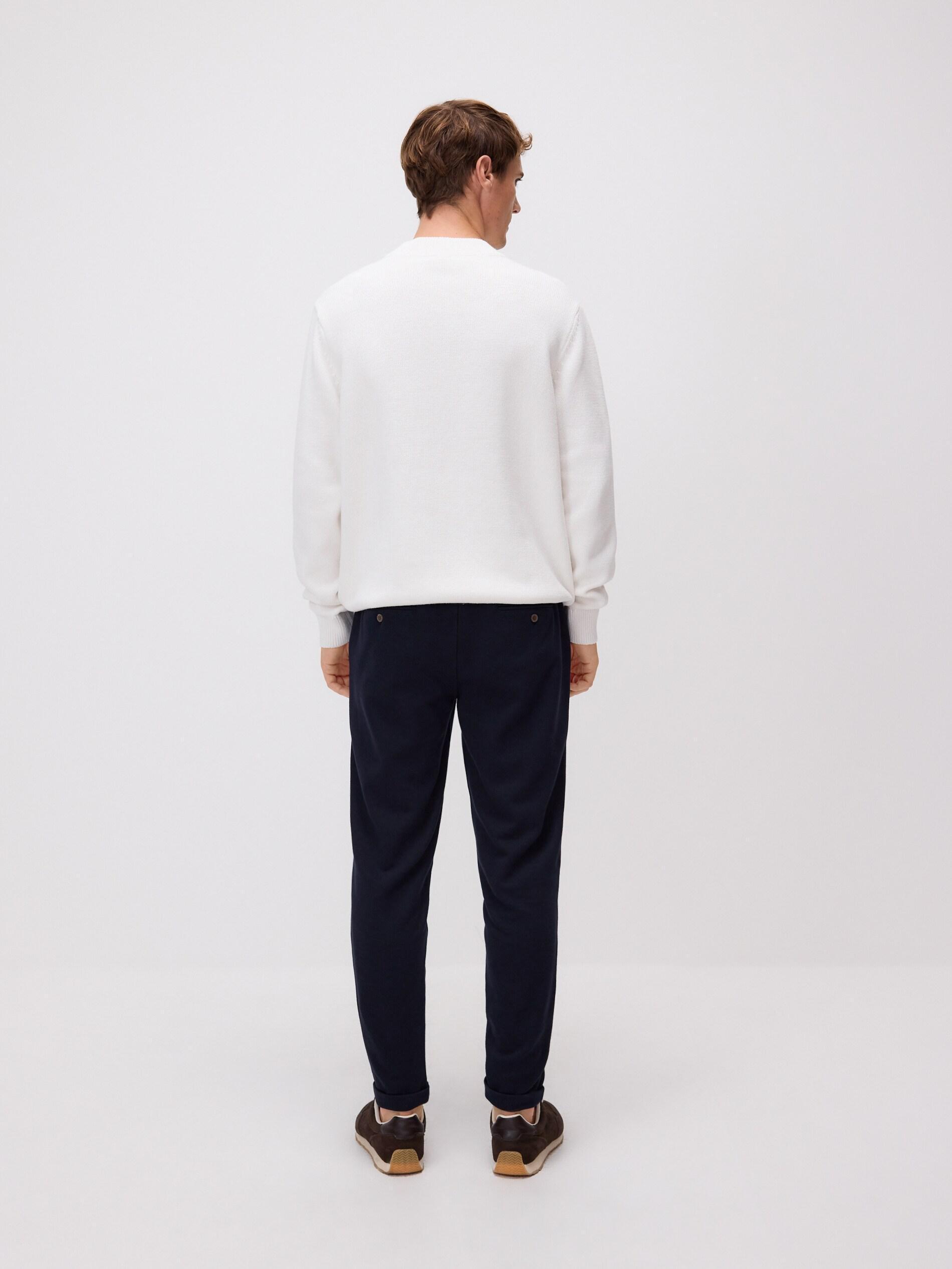 Navy Chino Slim Trousers, Navy, large image number 3