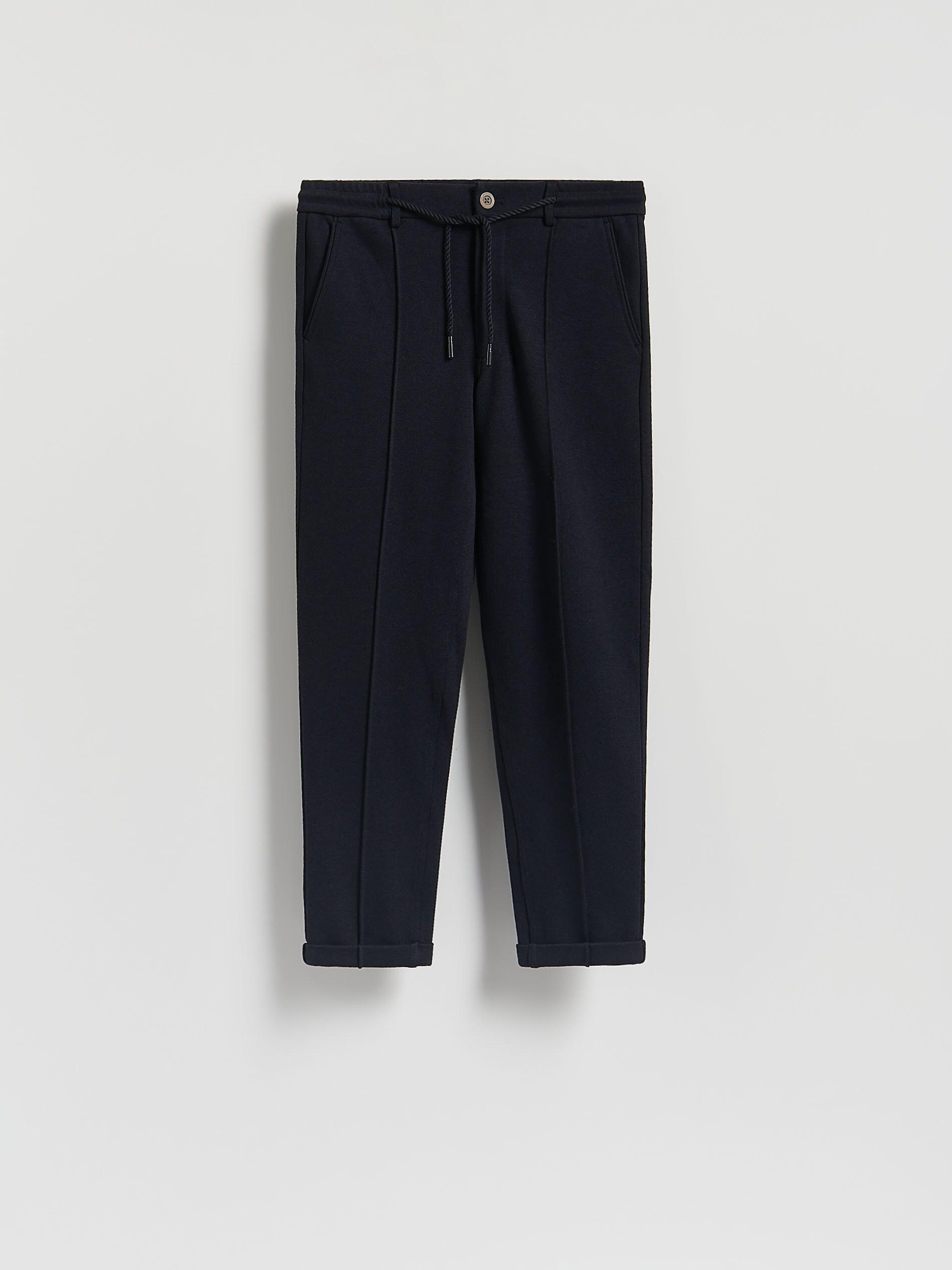 Navy Chino Slim Trousers, Navy, large image number 4