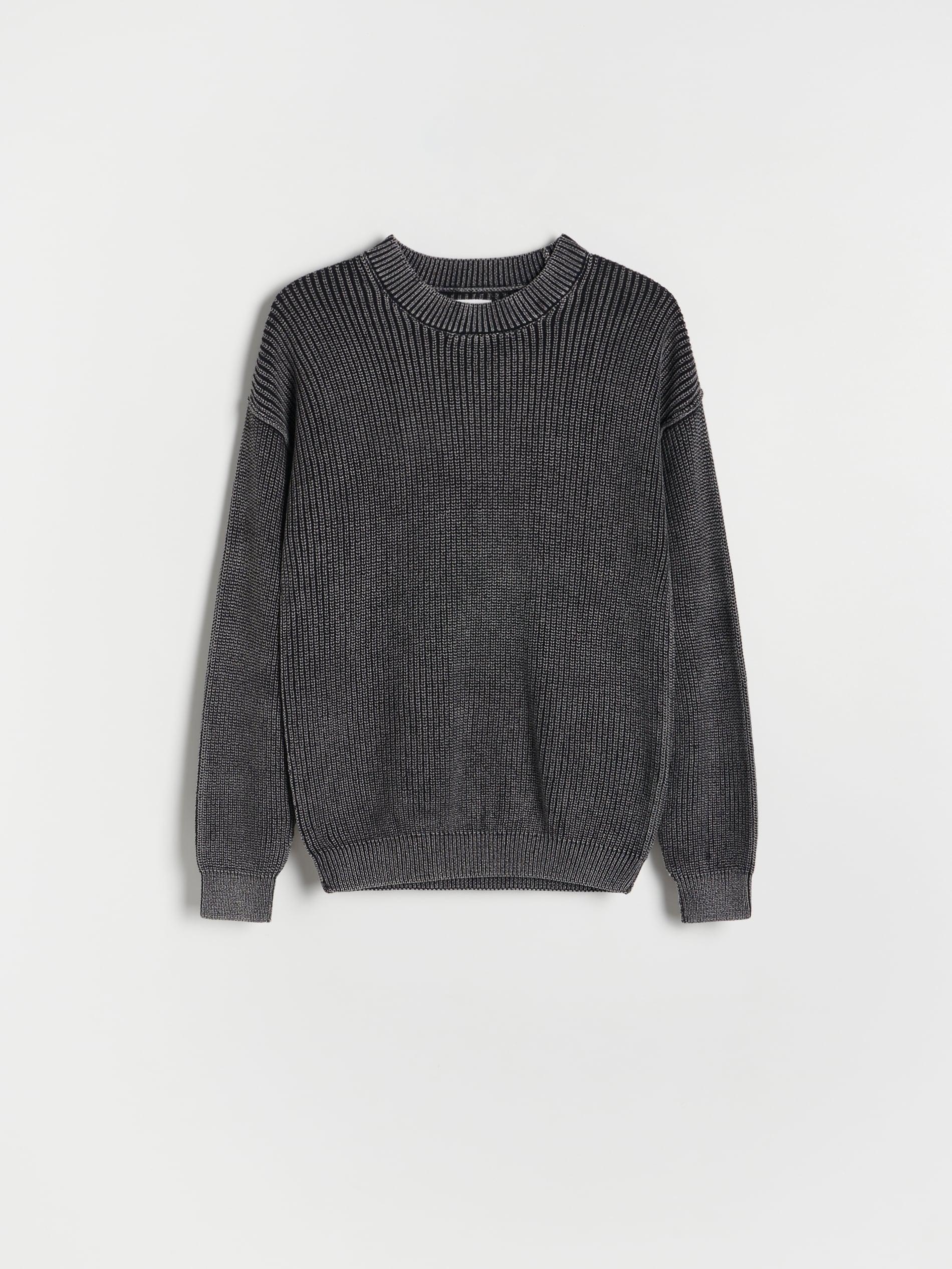 Grey Ribbed Cotton Sweater, Kids Boys, , large image number 1