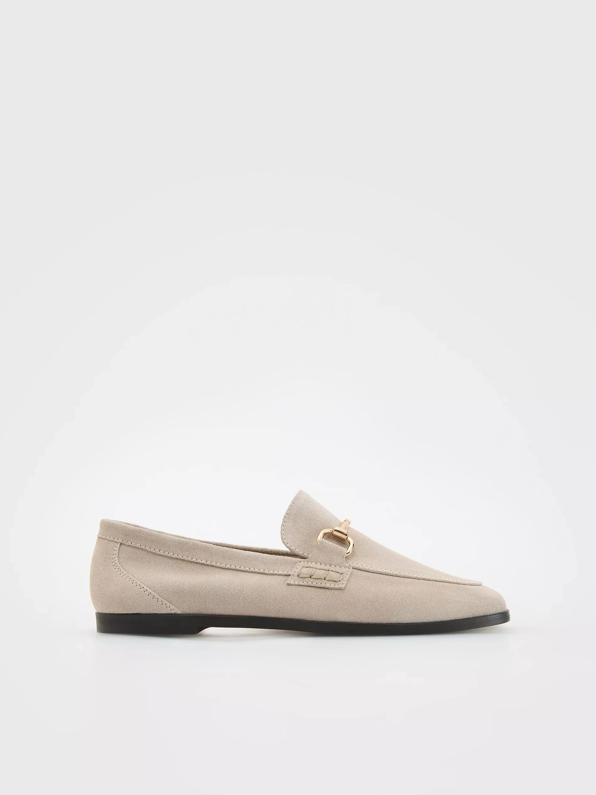 Beige Leather Loafers, , large image number 2