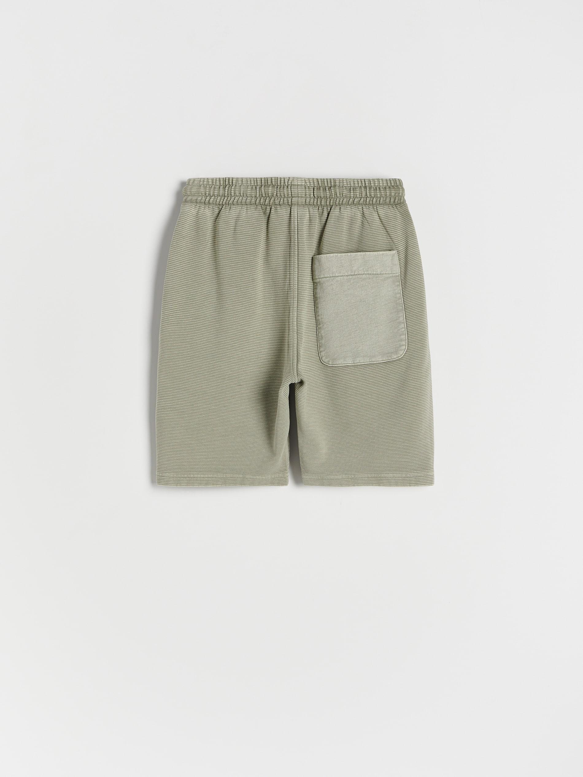 Reserved - Green Ottoman Jersey Shorts, Kids Boys
