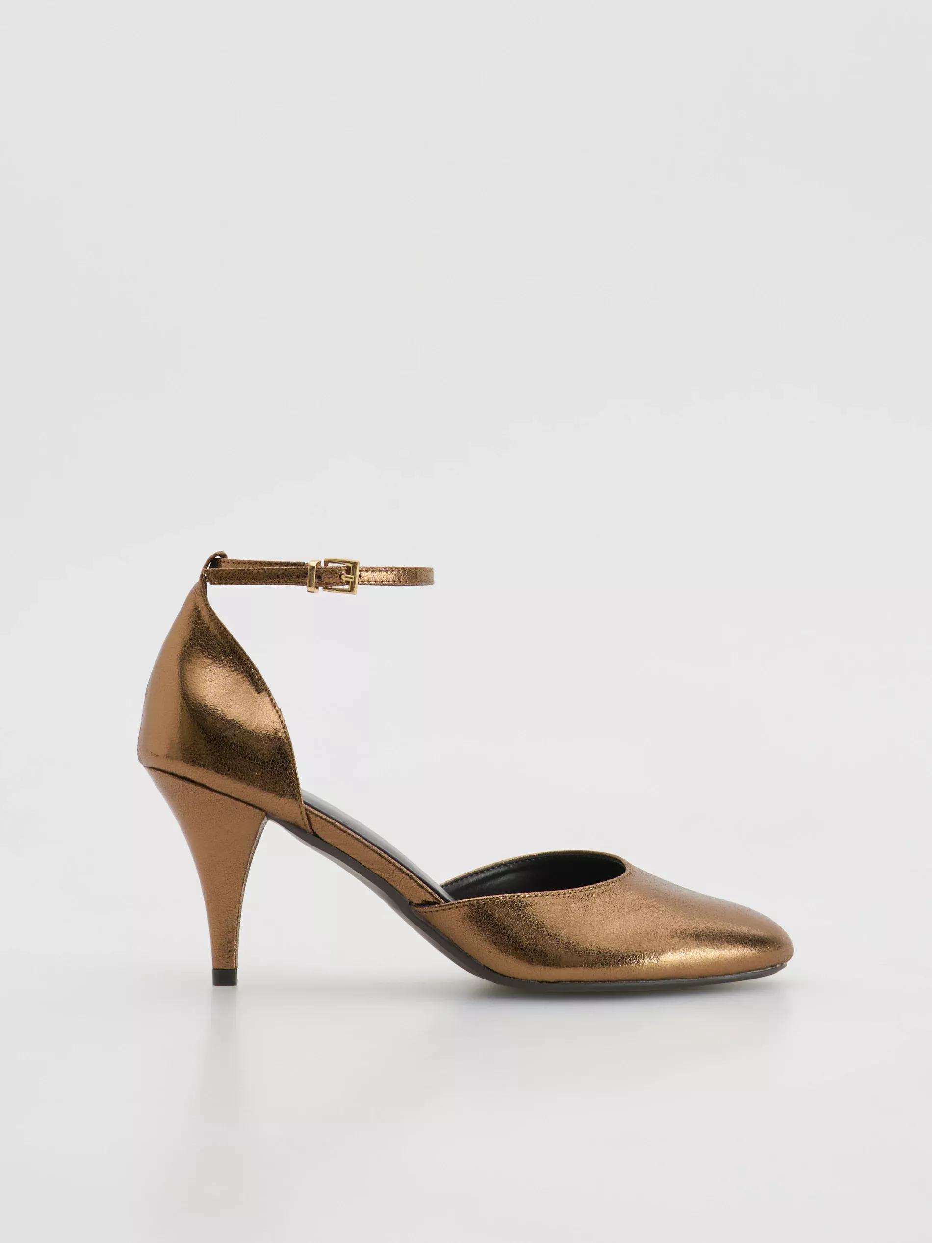 Gold Metallic Pumps, Golden, large image number 0