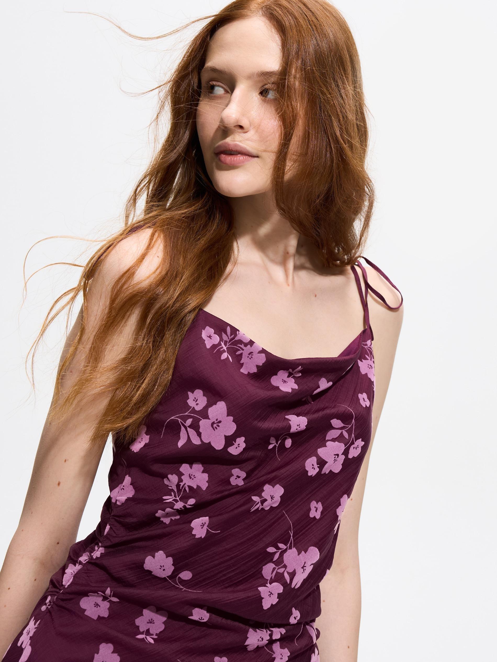 Purple Lyocell Blend Dress, Pink, medium