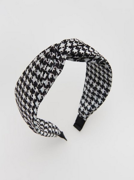 Reserved - White Dogtooth Pattern Headband