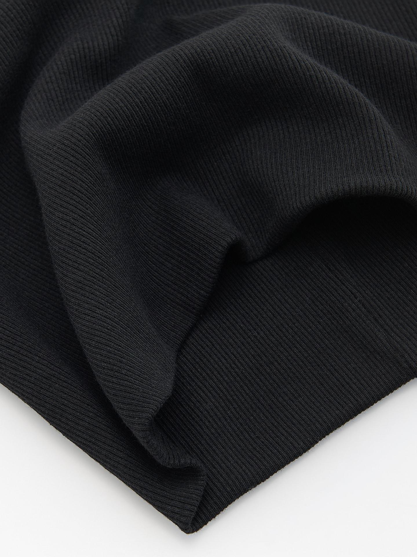 Black Cotton Rich Snood, Black, medium