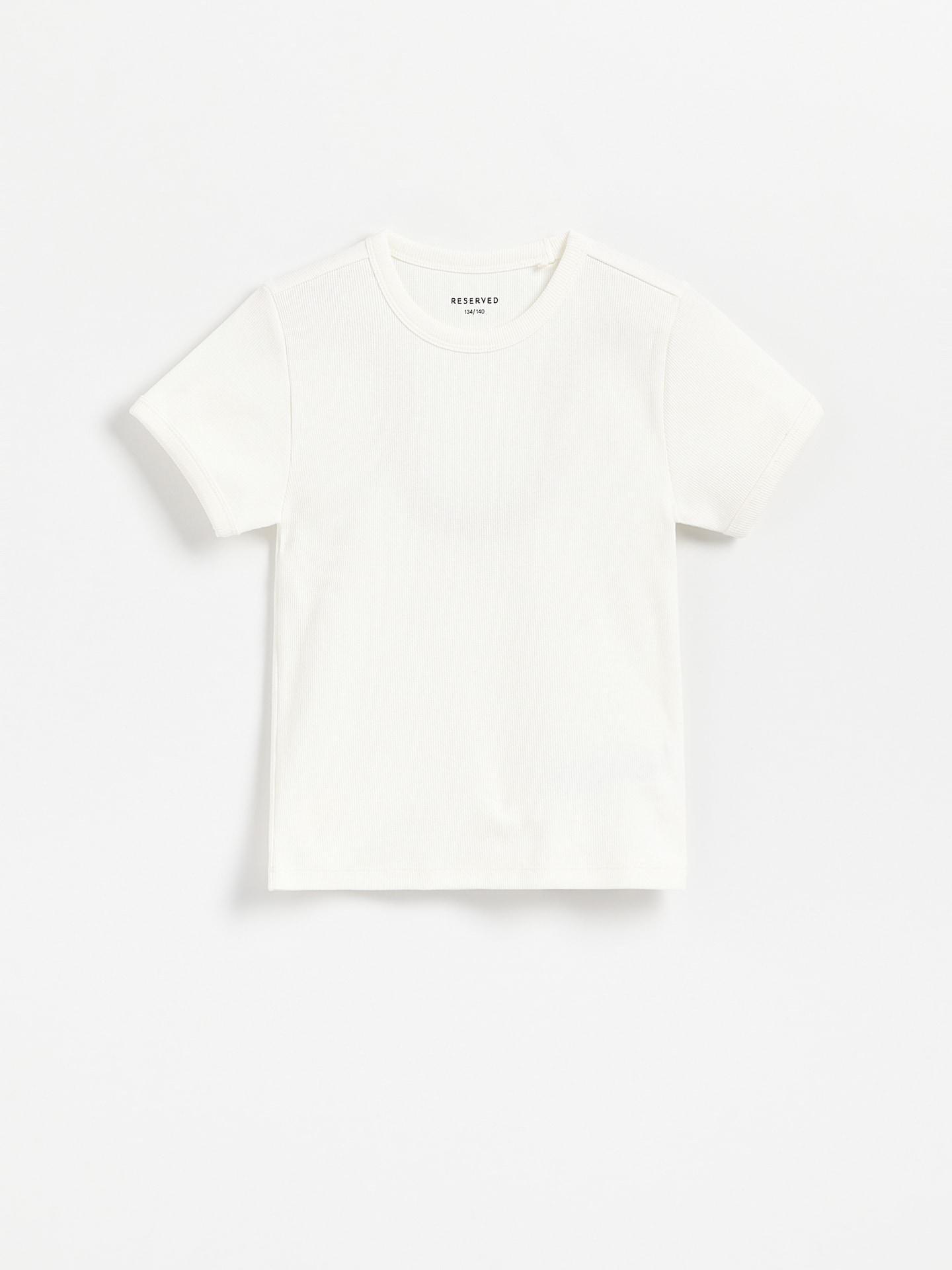 Cream Plain T-Shirt, Ivory, medium