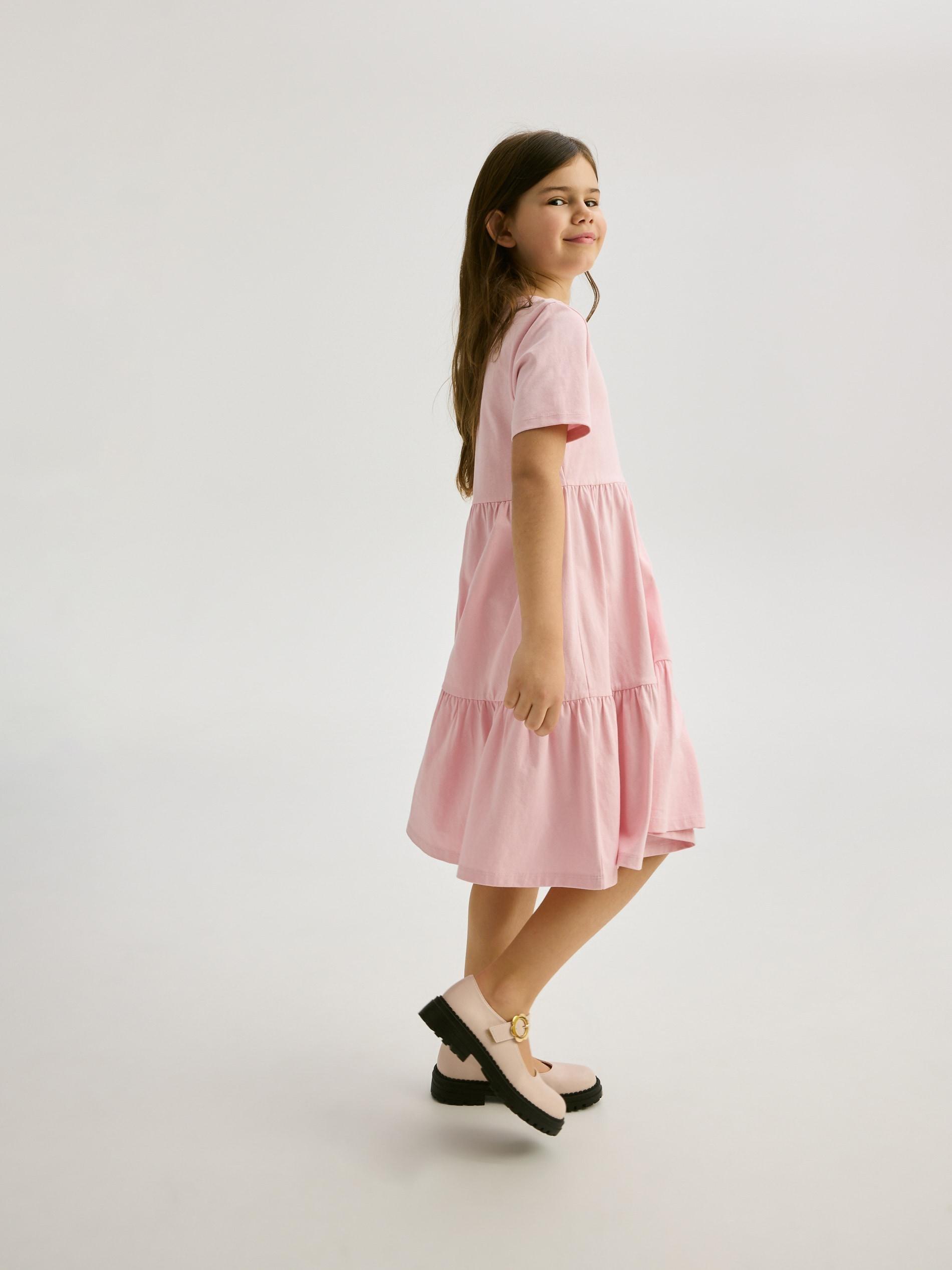 Pink Cotton Dress, Pink, large image number 1