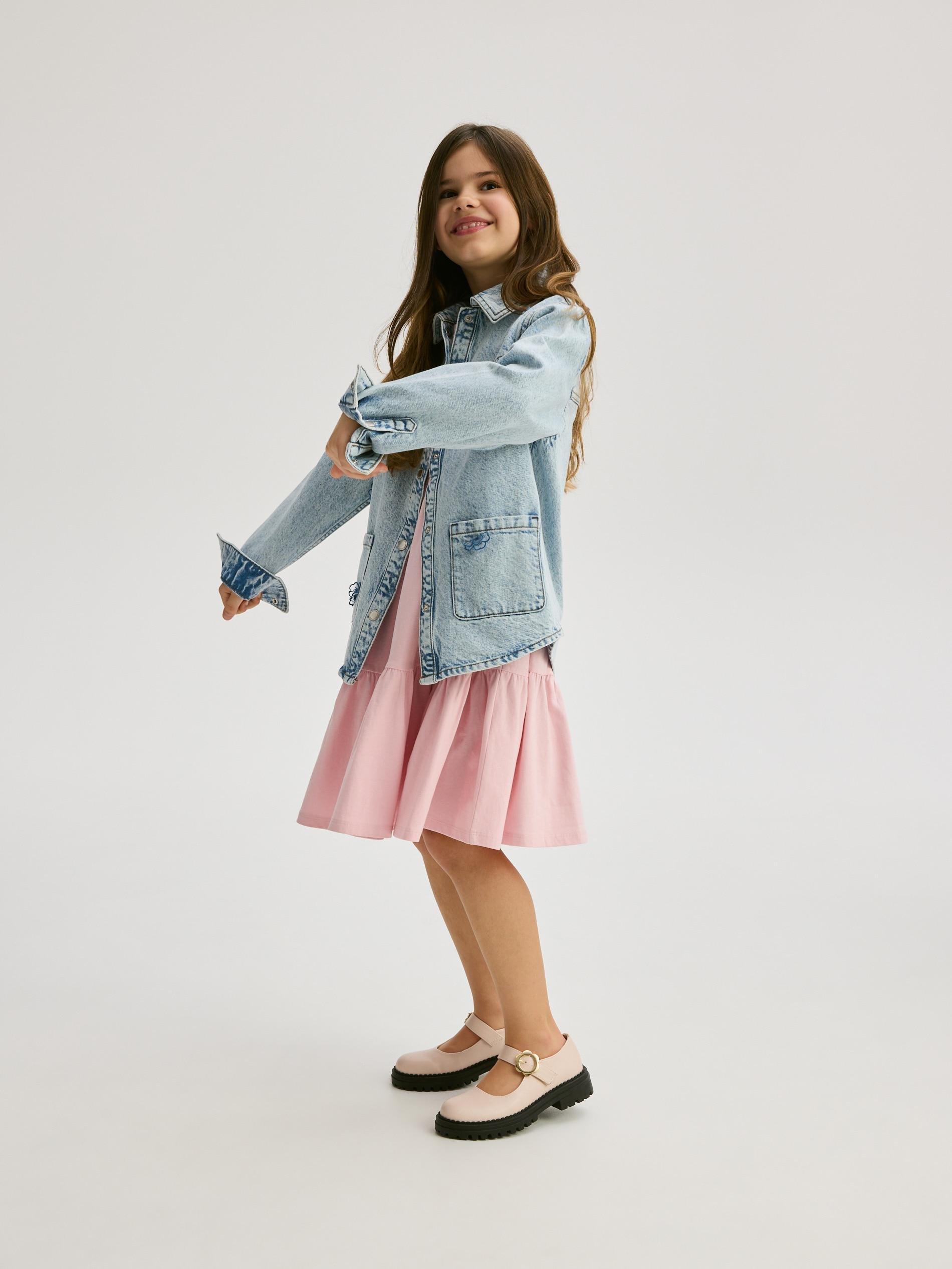 Pink Cotton Dress, Pink, large image number 5