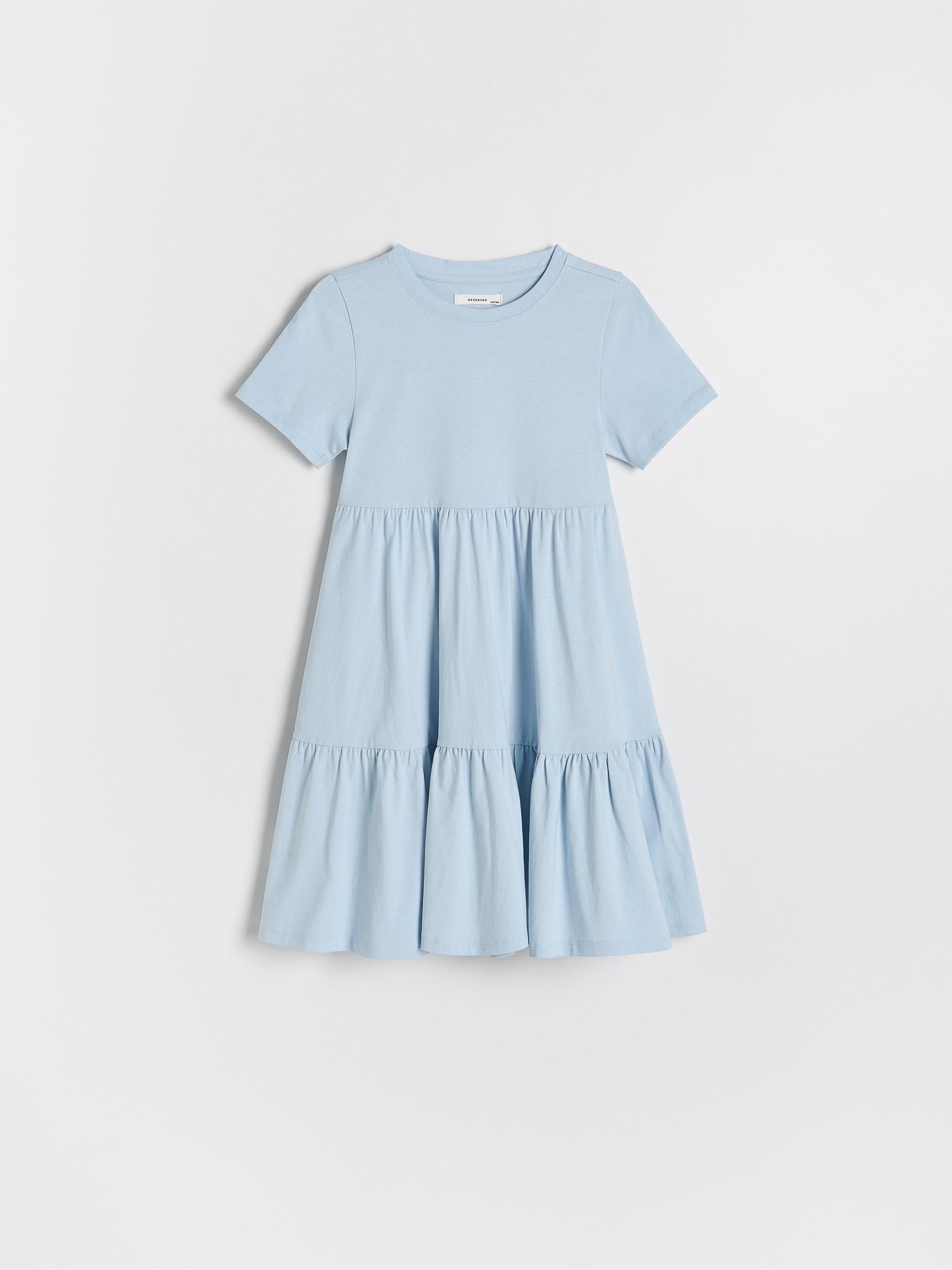 Blue Cotton Dress, Blue, medium
