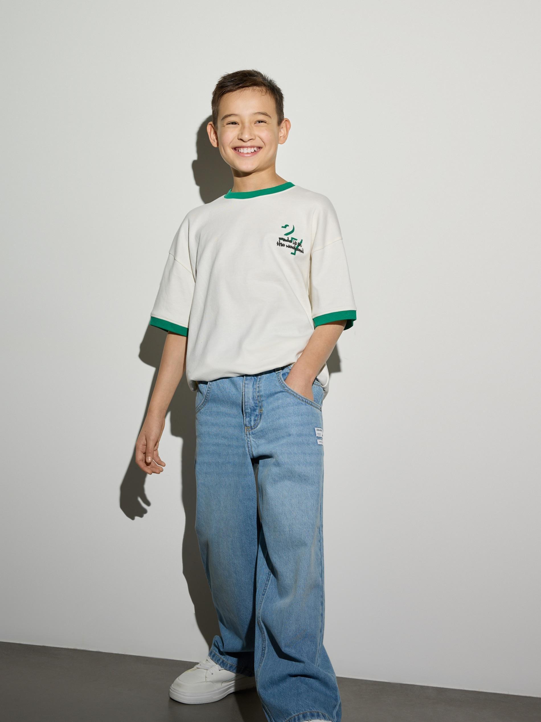 Cream Cotton T-Shirt, Ivory, medium