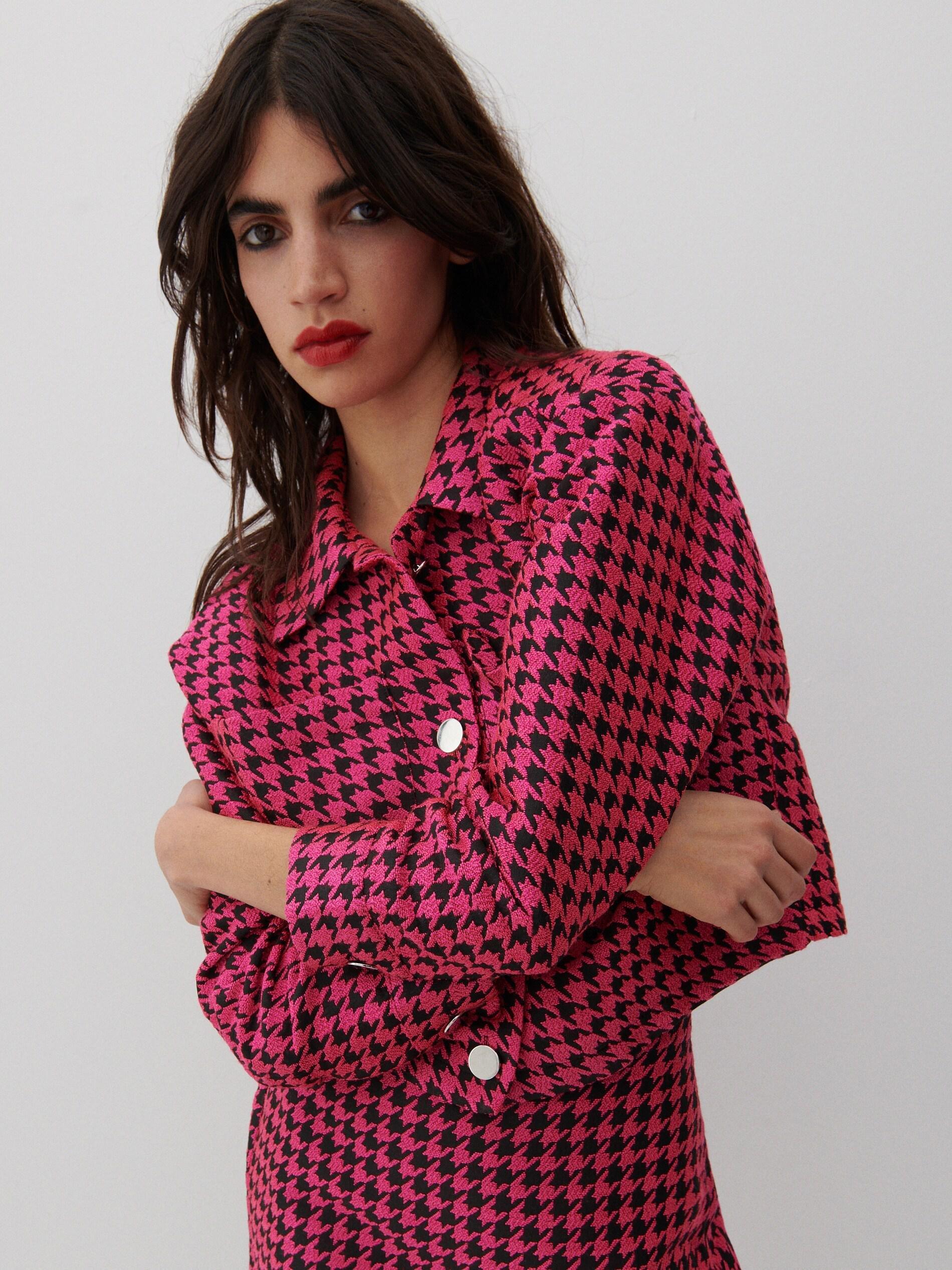 Multicolor Dogtooth Print Shirt, Women, , large image number 2