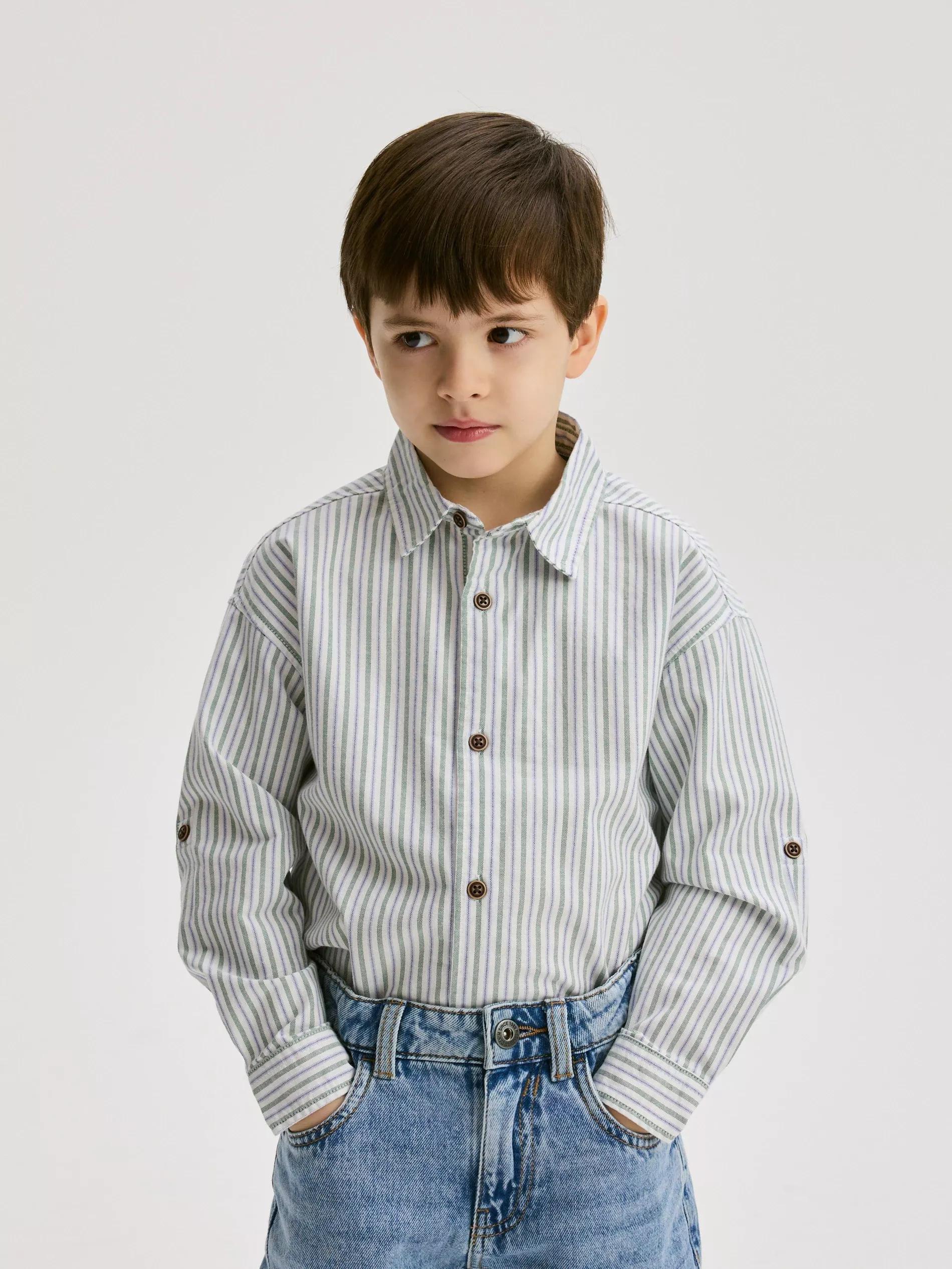 Blue Regular Fit Shirt, Kids Boys, , large image number 0
