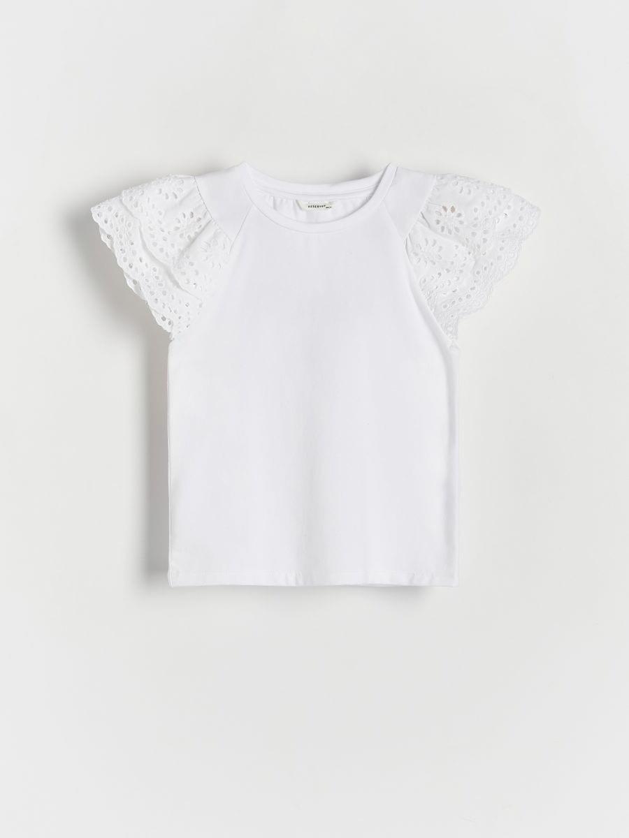 Reserved - White Cotton Blouse, Kids Girls