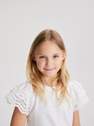 Reserved - White Cotton Blouse, Kids Girls