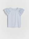 Reserved - Blue Cotton Blouse, Kids Girls