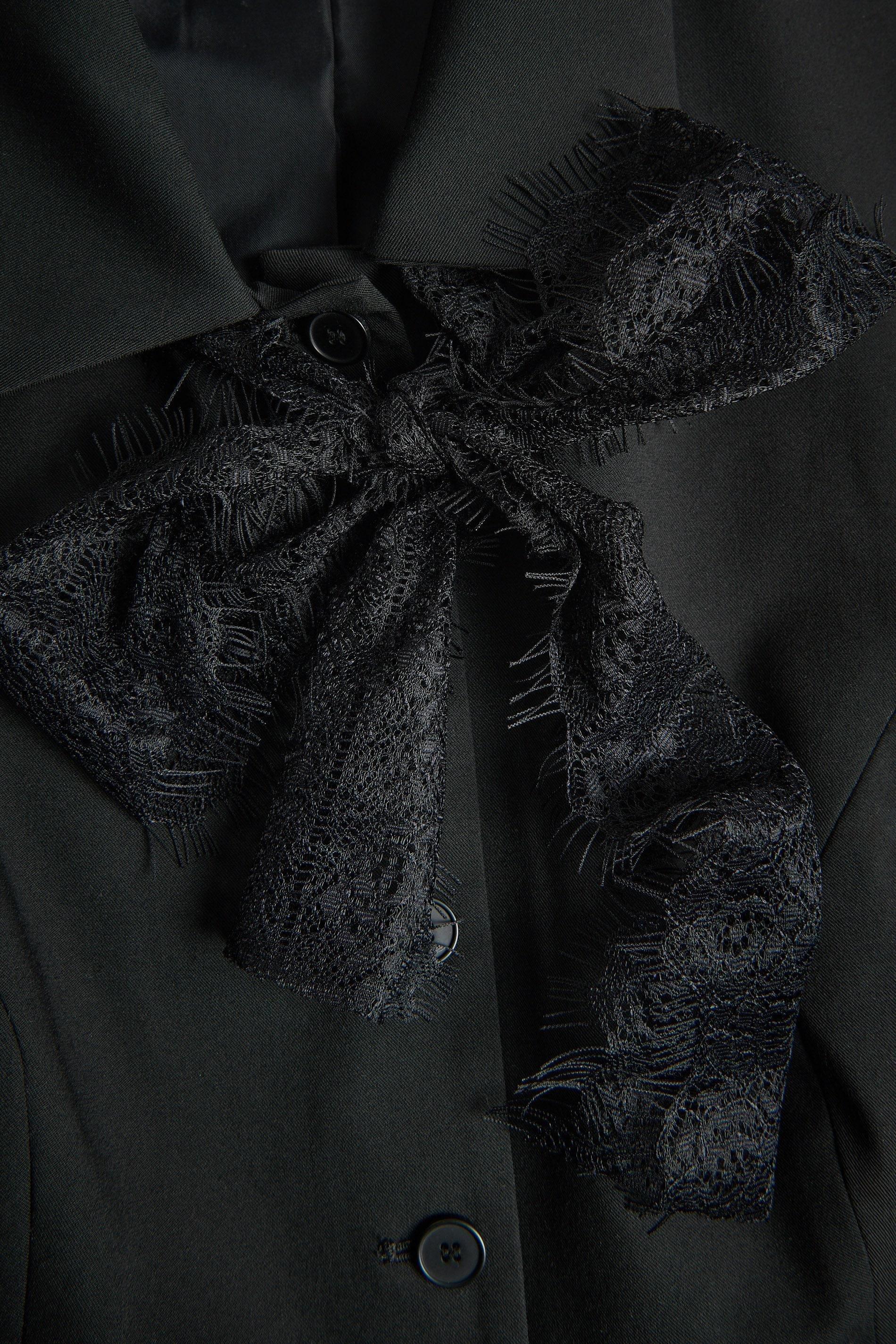 Black Vest With Tie Detail, Black, large image number 5