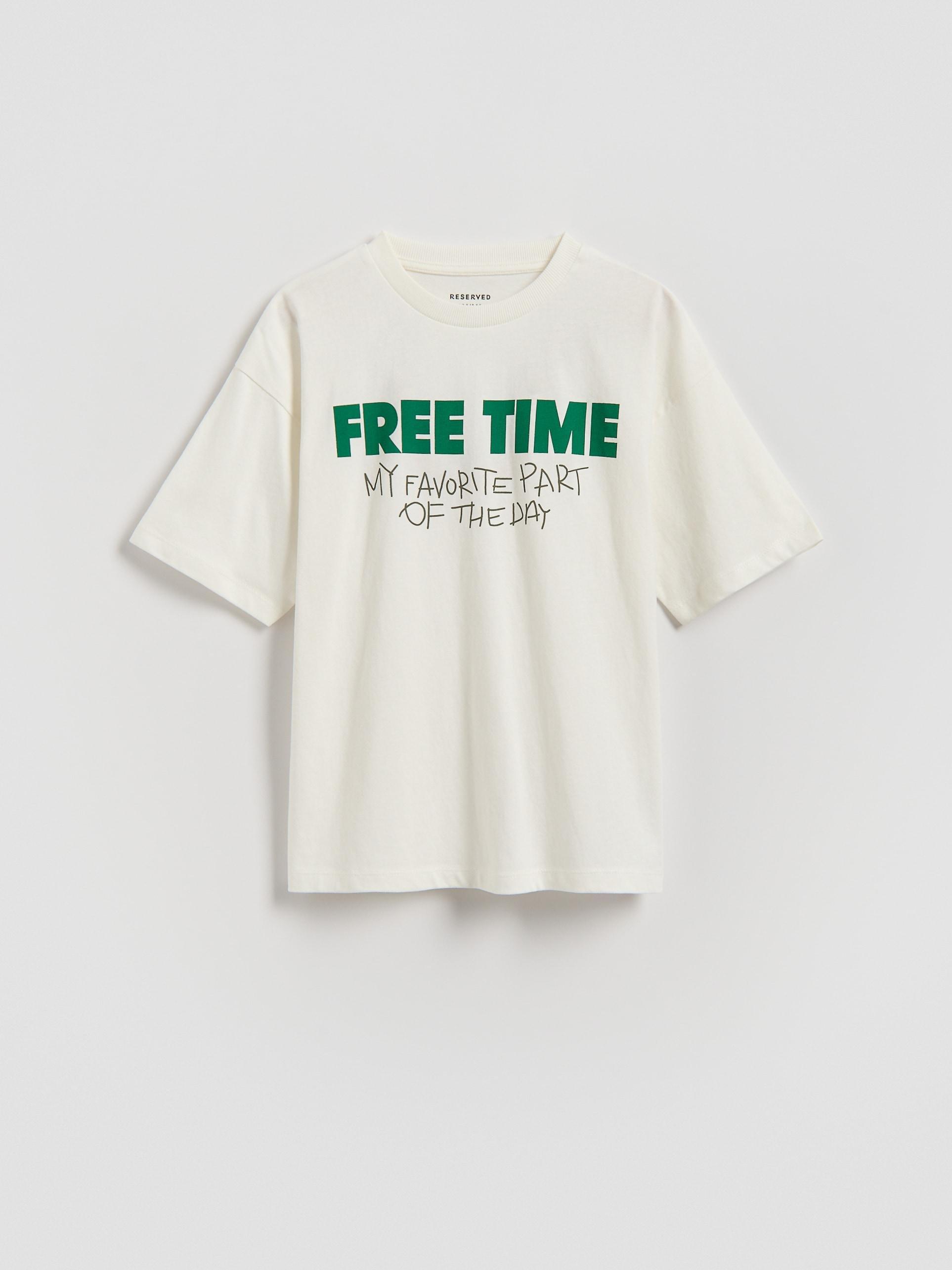 Cream T-Shirt With Print, Ivory, large image number 0