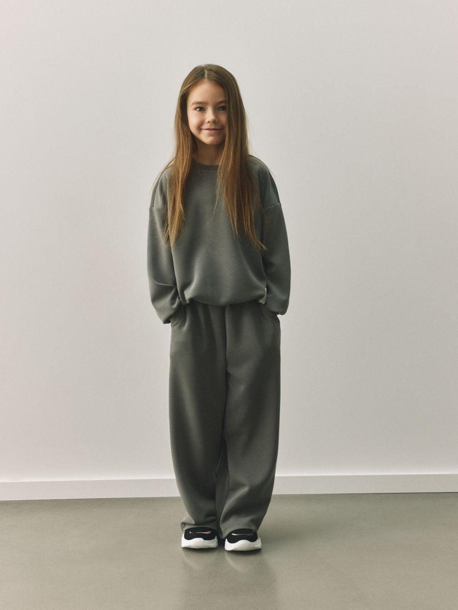 Grey Modal Blend Sweatshirt, Grey, large image number 1