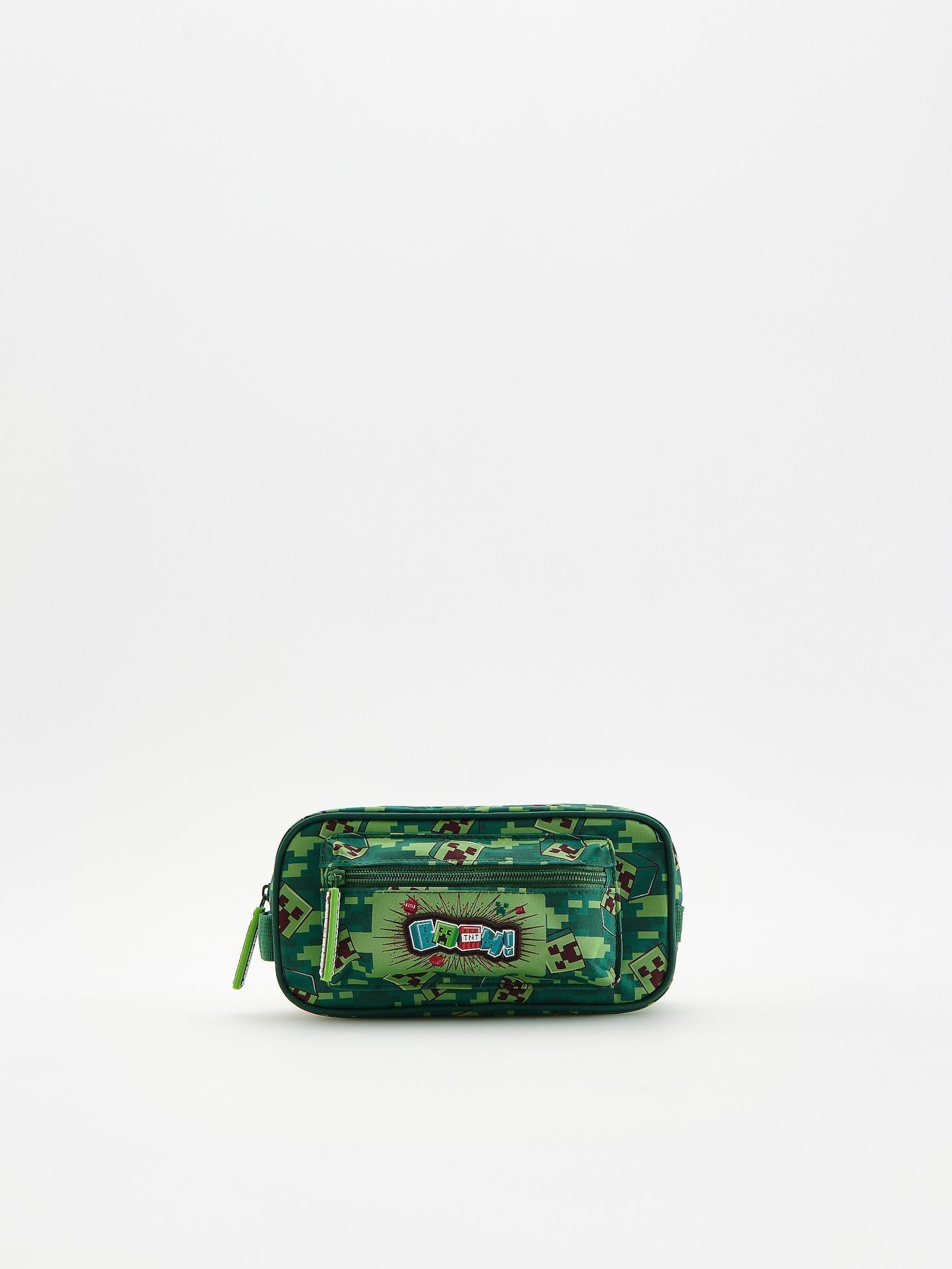 Green Minecraft Pencil Case, Khaki, large image number 0
