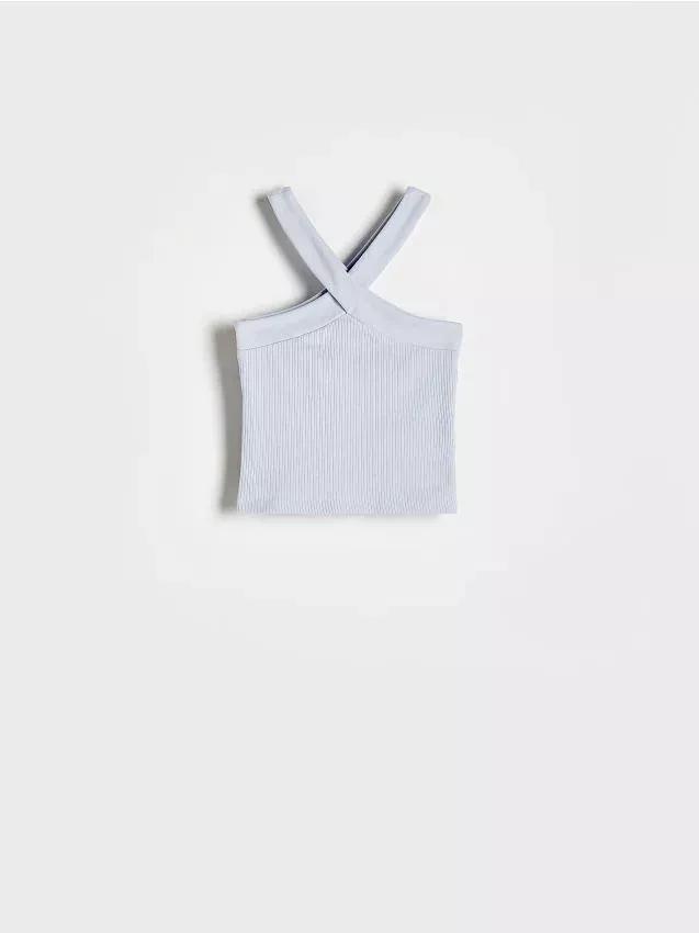 Blue Shoulder Straps Top, Kids Girls, , large image number 0