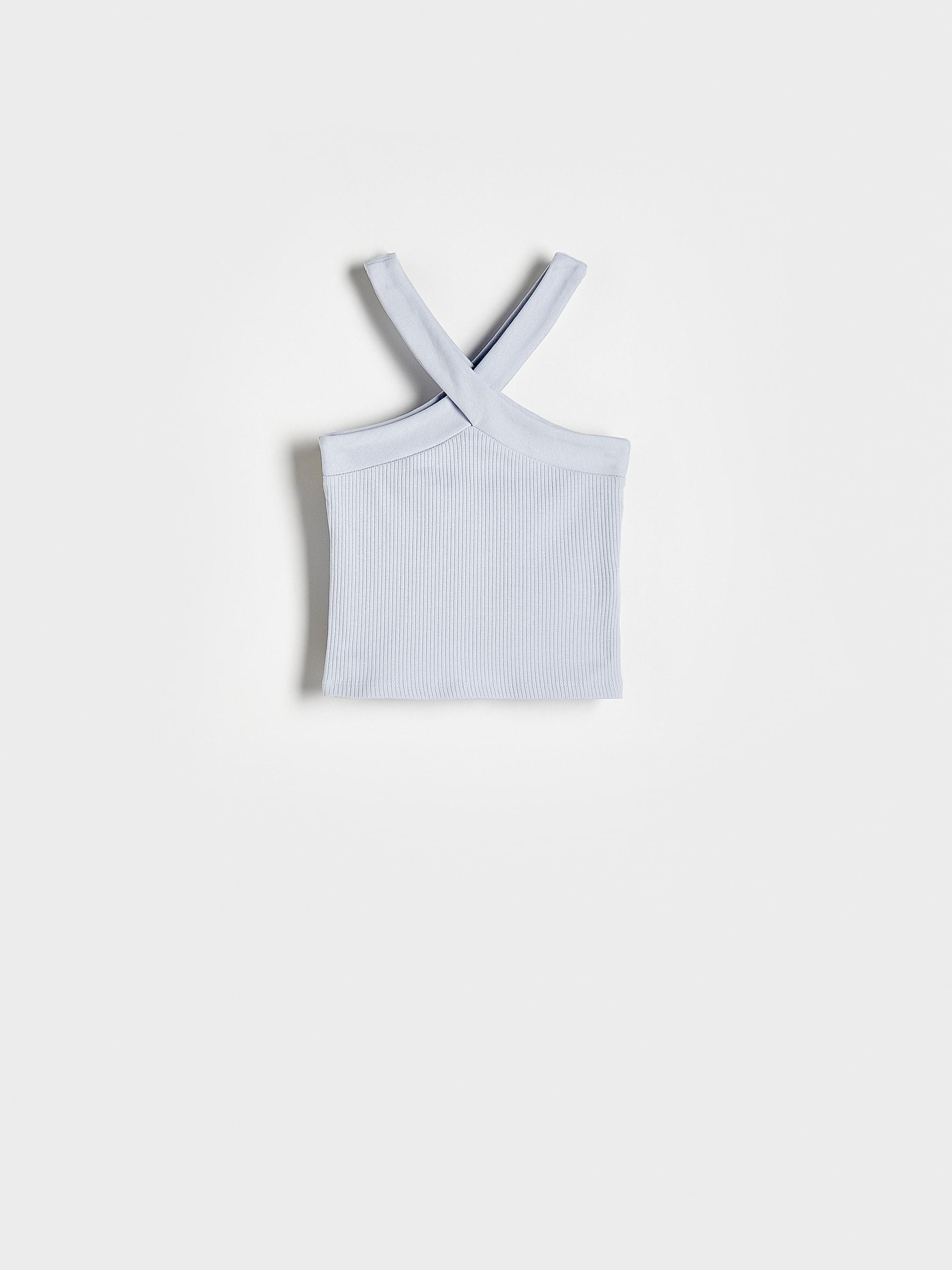 Blue Shoulder Straps Top, Kids Girls, , large image number 1