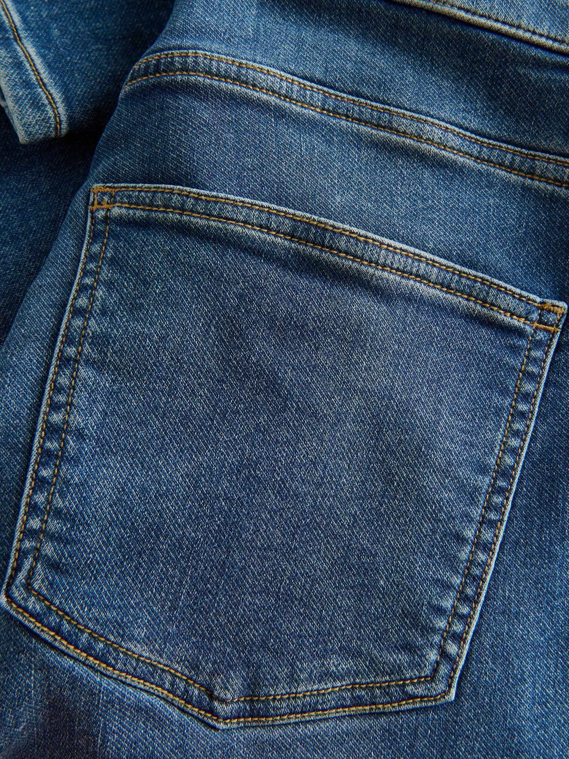 Blue Carrot Jeans With Wash Effect, Blue, large image number 5