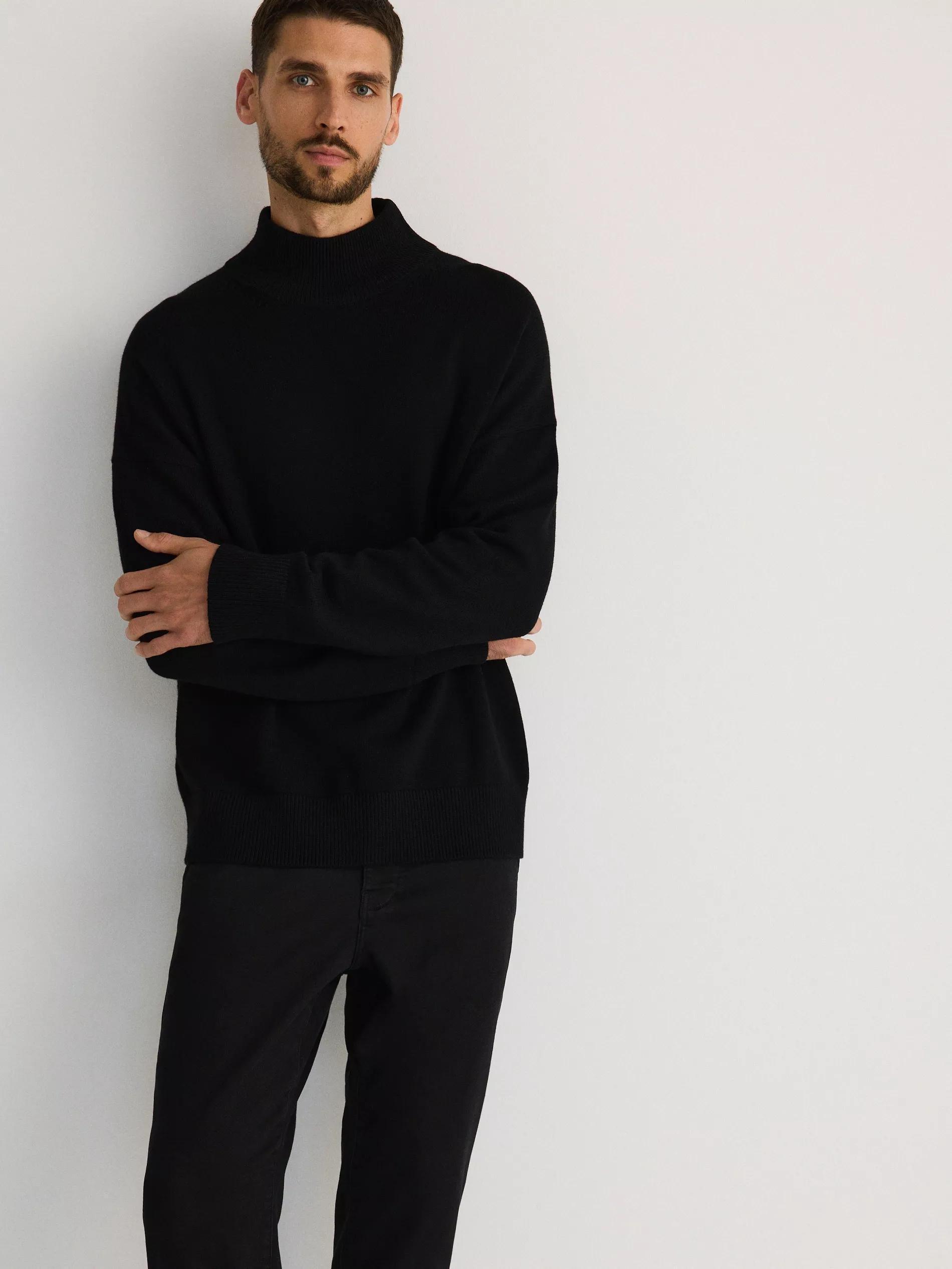 Black Carrot Jeans With Wash Effect, Black, large image number 2