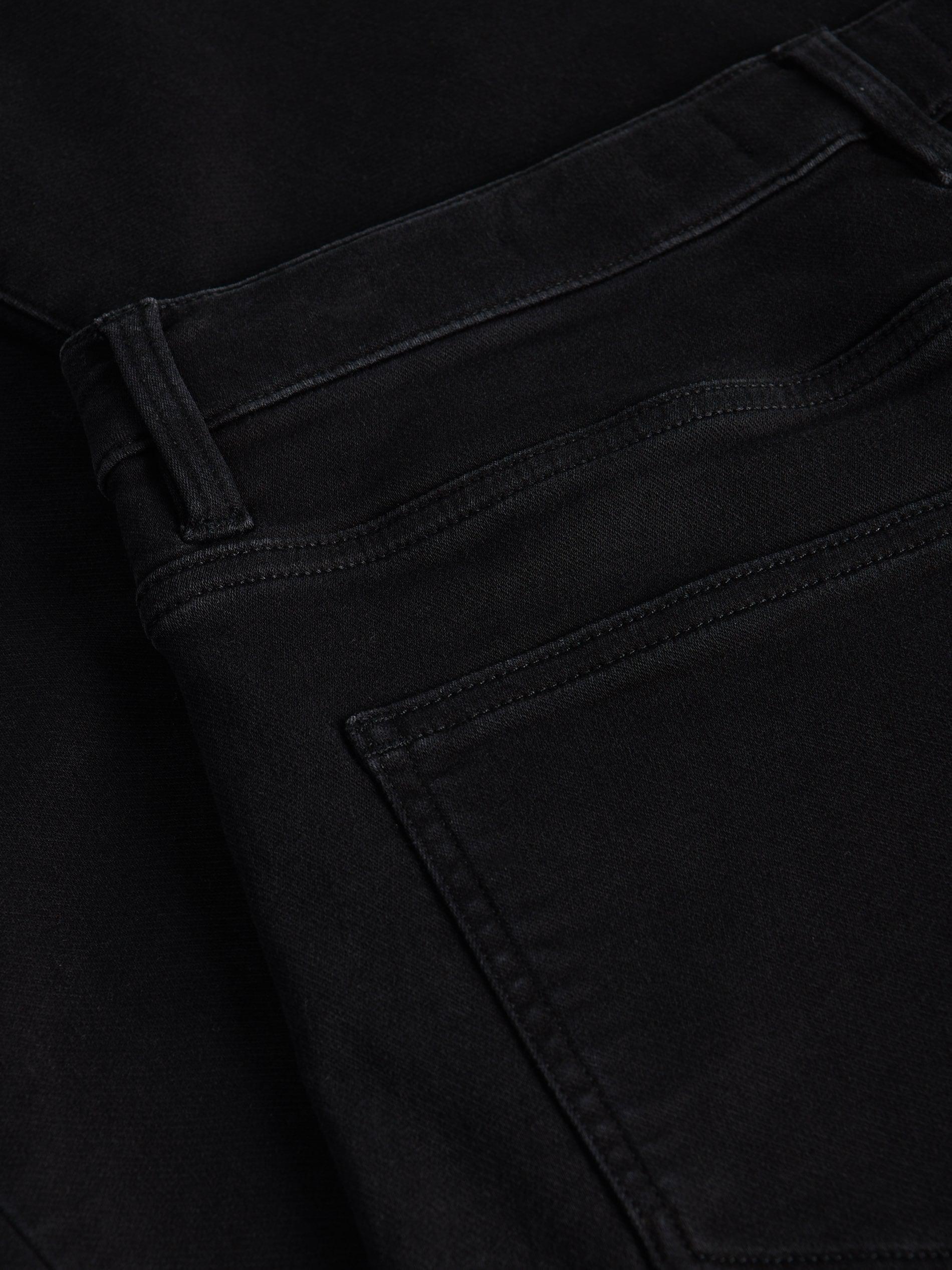 Black Carrot Jeans With Wash Effect, Black, large image number 5