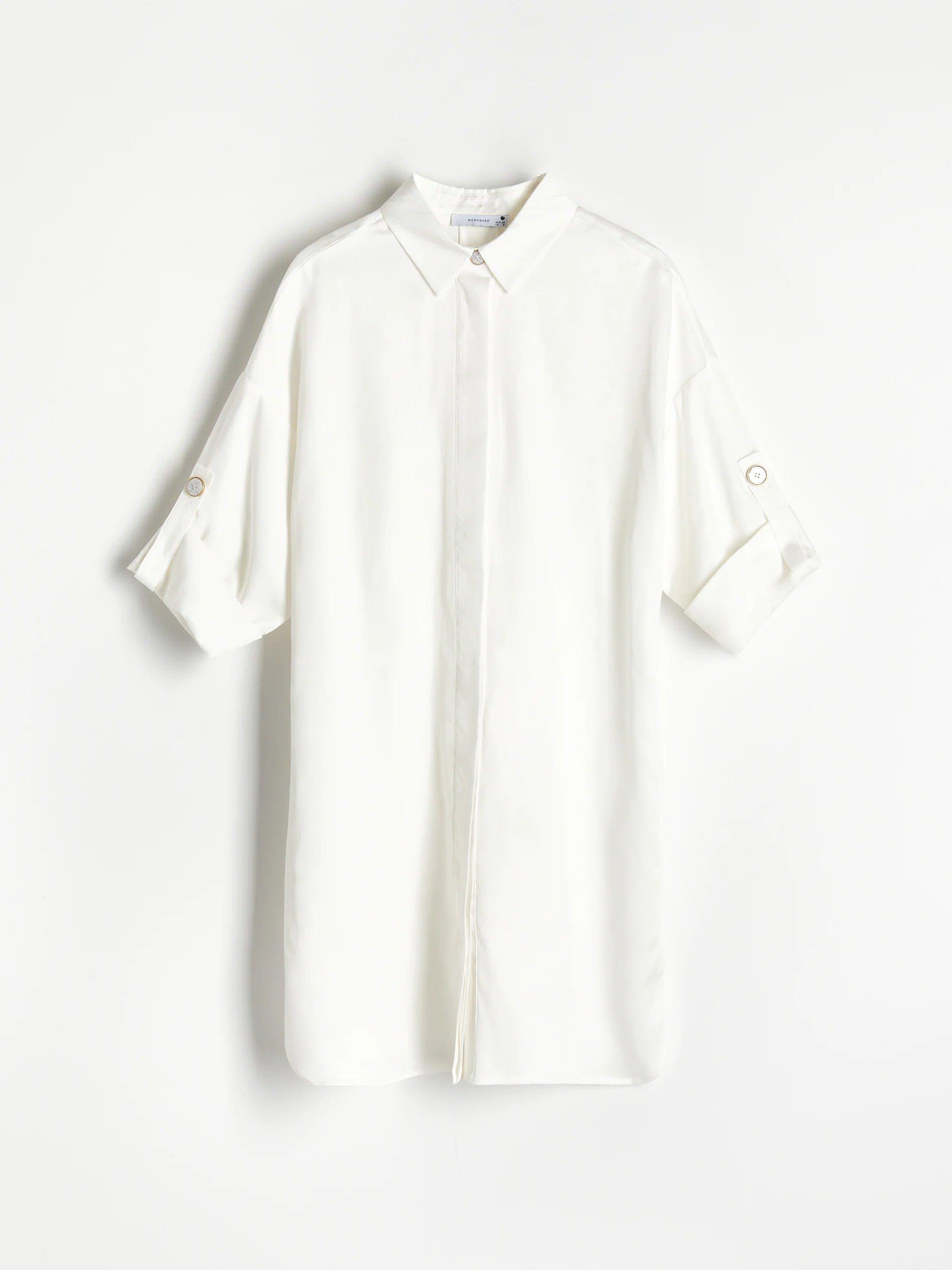 Cream Tencel Lyocell Shirt, Women, , large image number 3