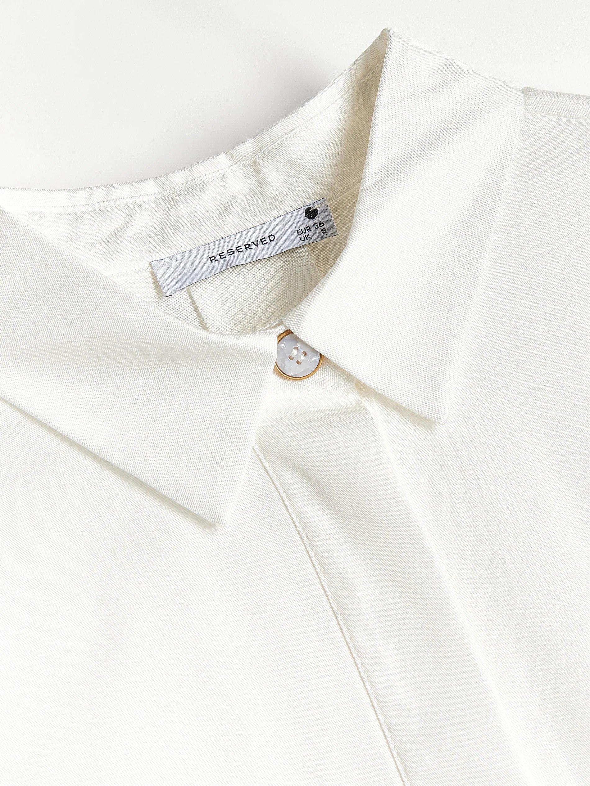 Cream Tencel Lyocell Shirt, Women, , large image number 4