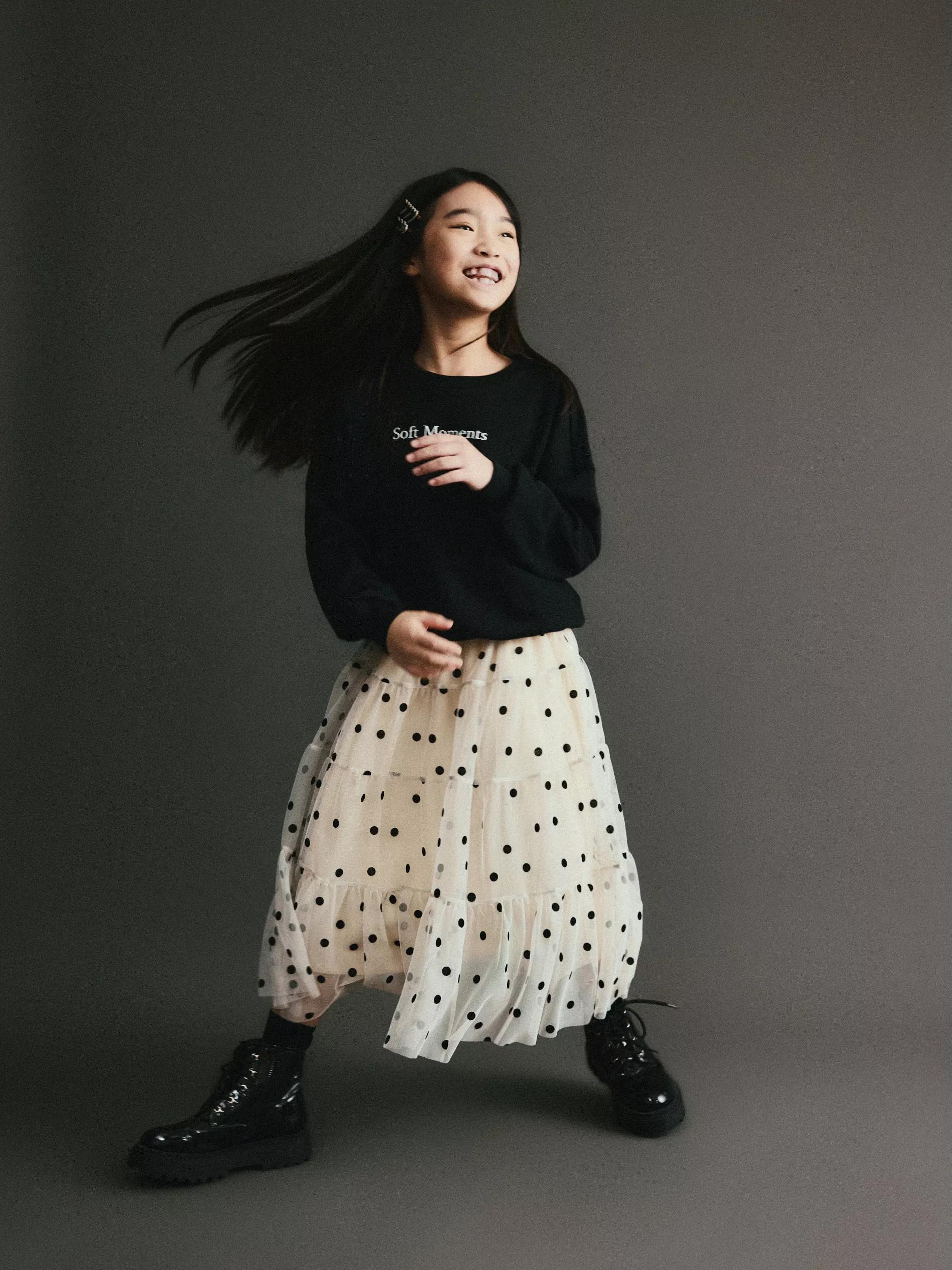 Black Sweatshirt With Print, Black, large image number 3