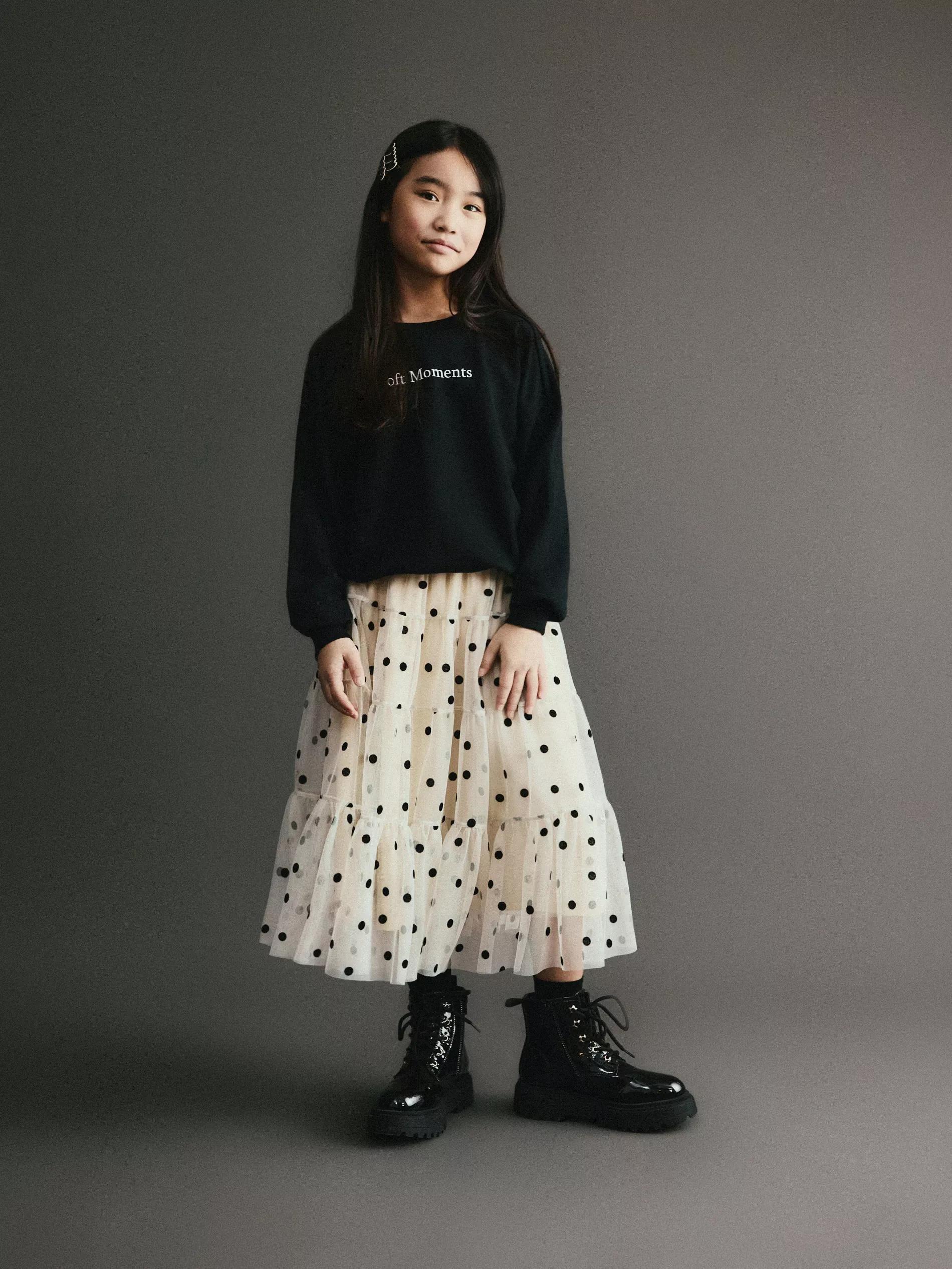 Black Sweatshirt With Print, Black, large image number 4