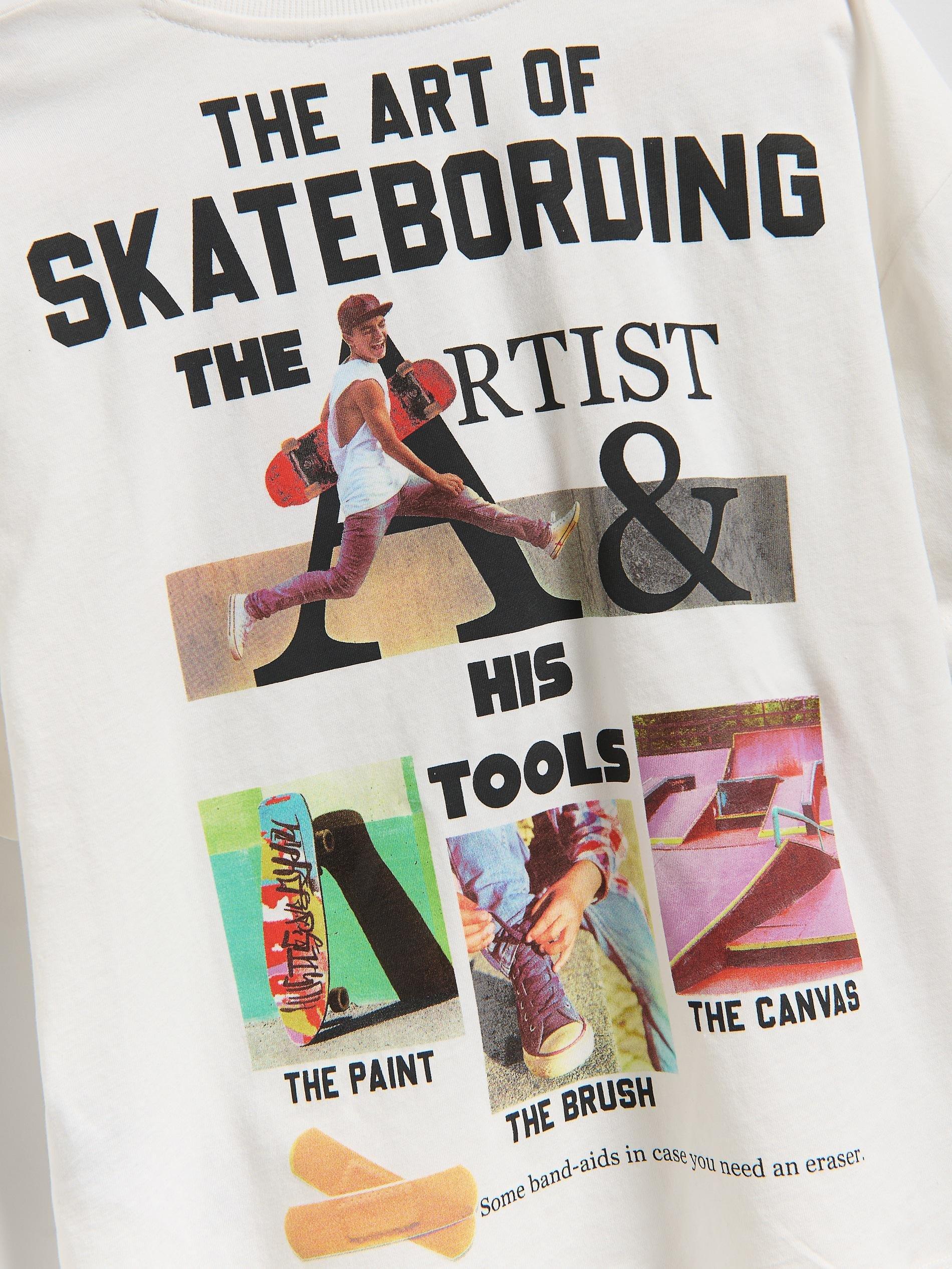 White T-Shirt With Print, White, large image number 1