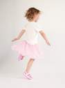 Reserved - Pink Tulle Skirt With An Application, Baby Girls