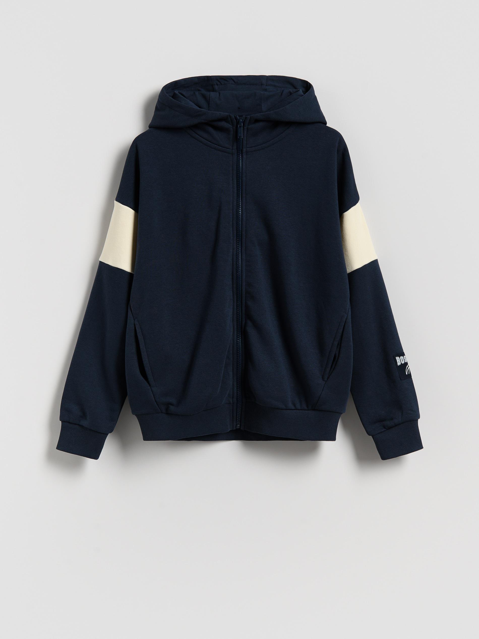 NAVY Cotton sweatshirt, Navy, large image number 0