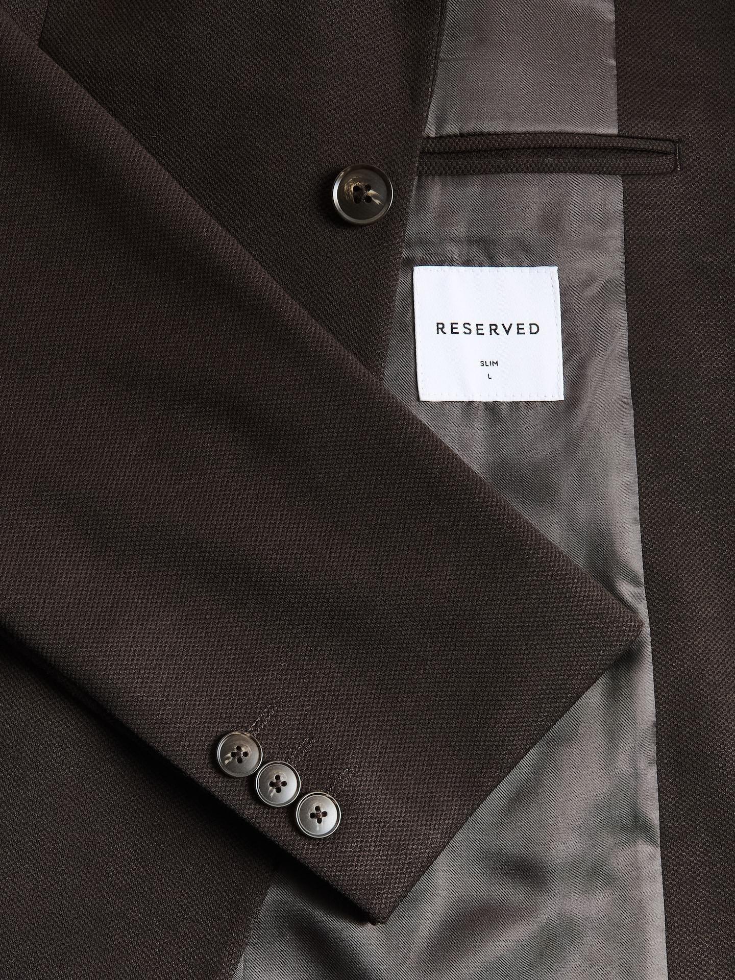 MEN`S BLAZER DARK BROWN, Brown, large image number 5