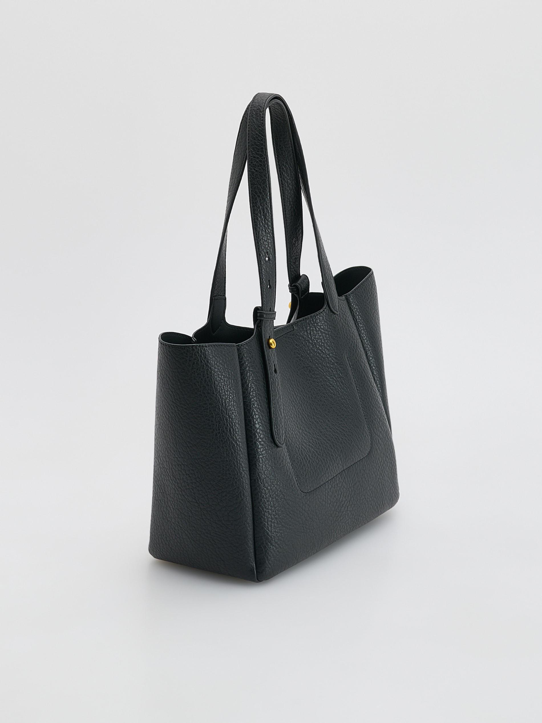 Black Shopper Bag, Black, large image number 1