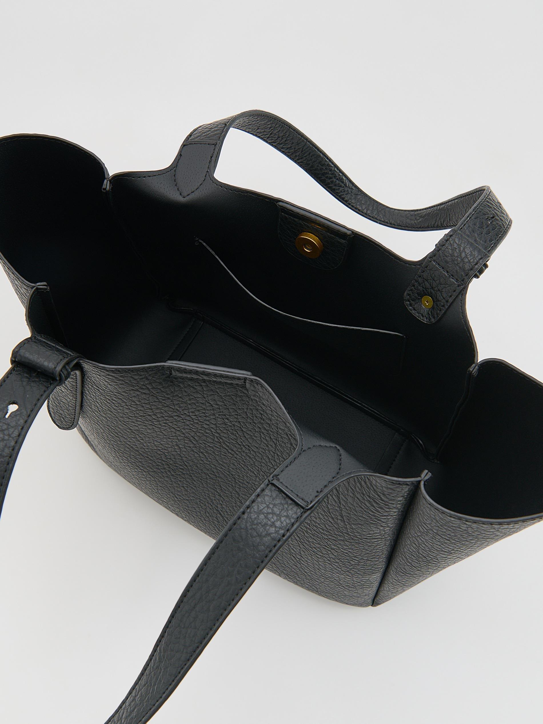 Black Shopper Bag, Black, large image number 2