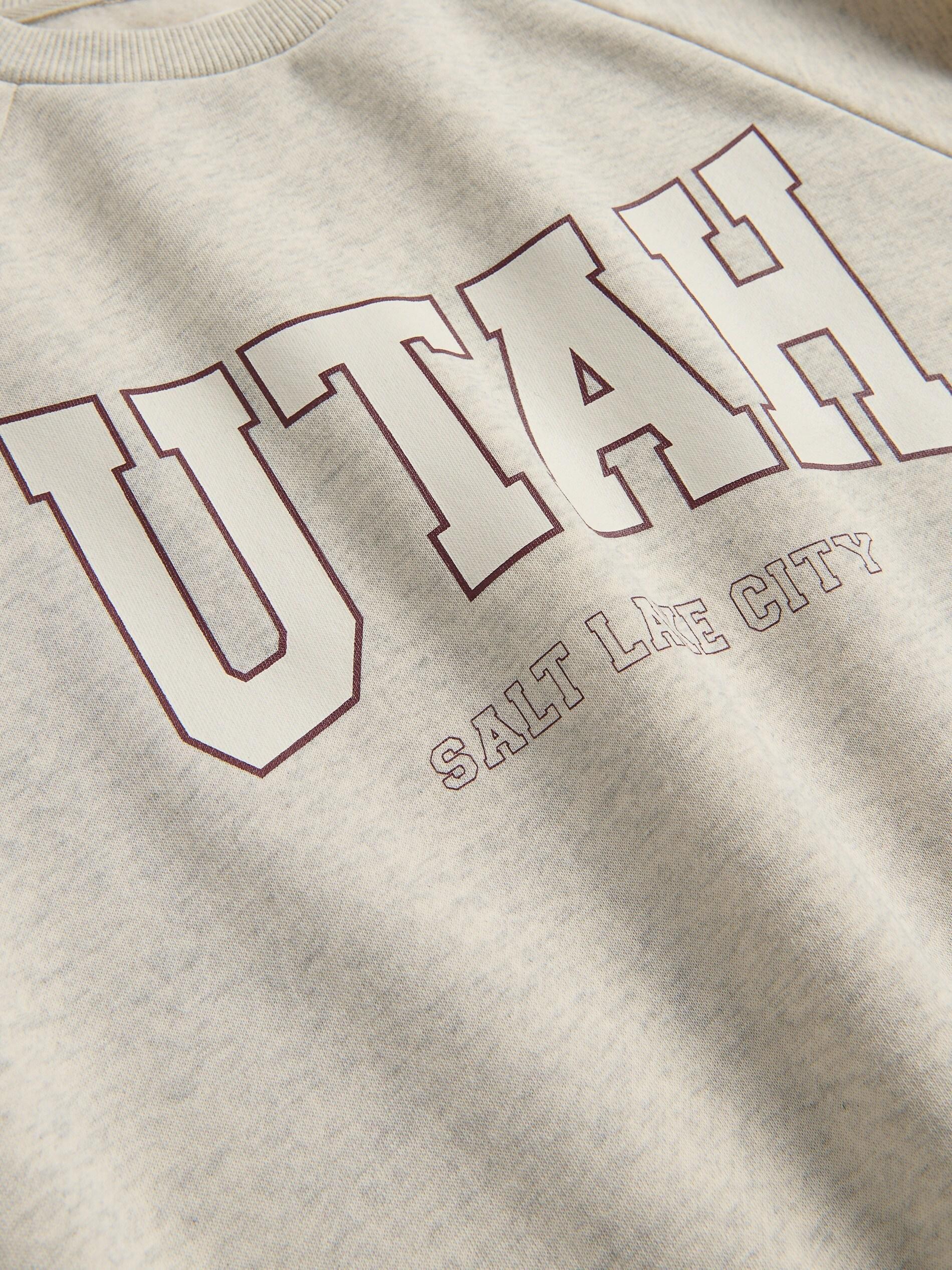 Beige Letter Print Sweatshirt, Beige, large image number 2