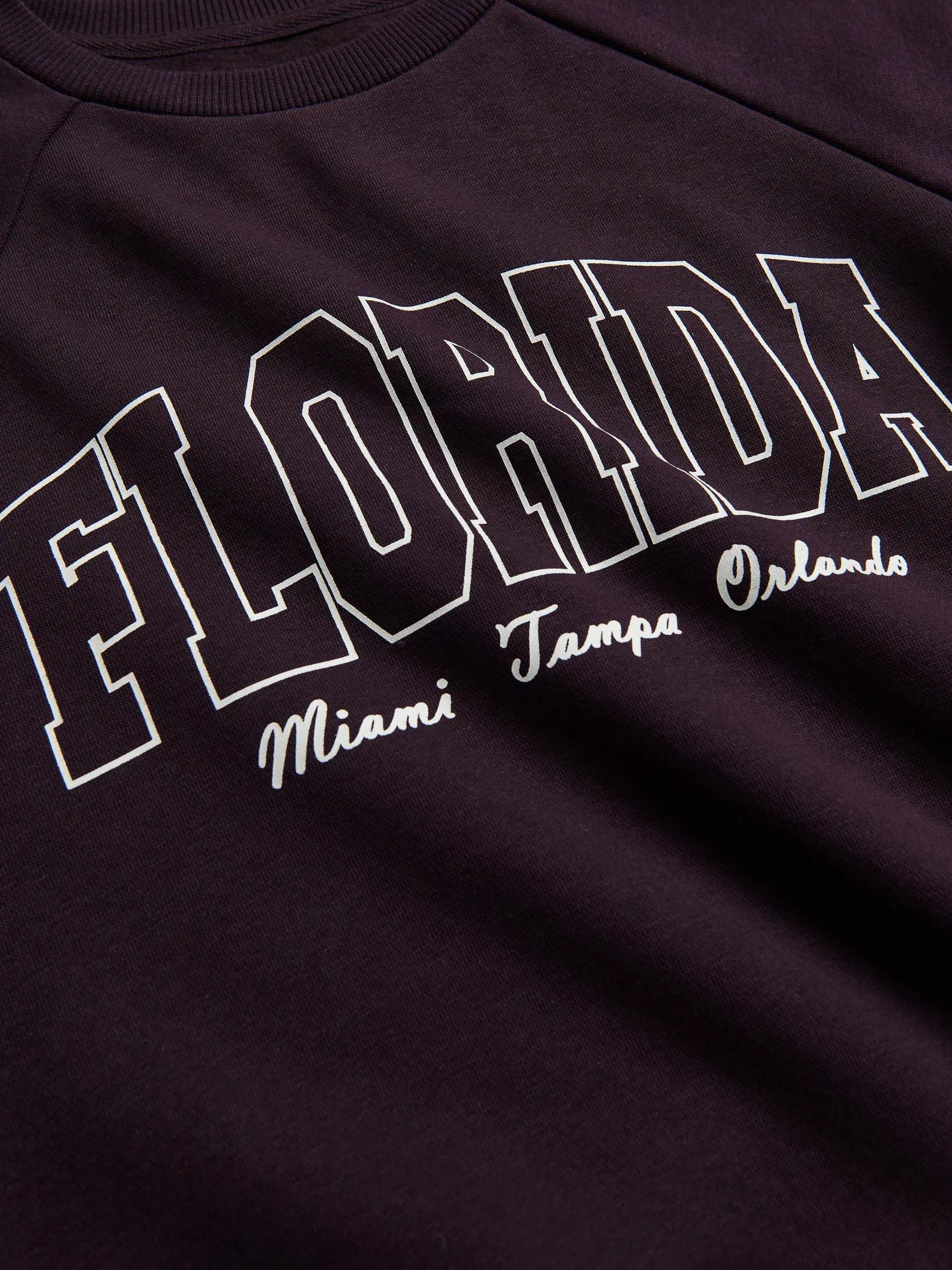 Maroon Letter Print Sweatshirt, Burgundy, large image number 2