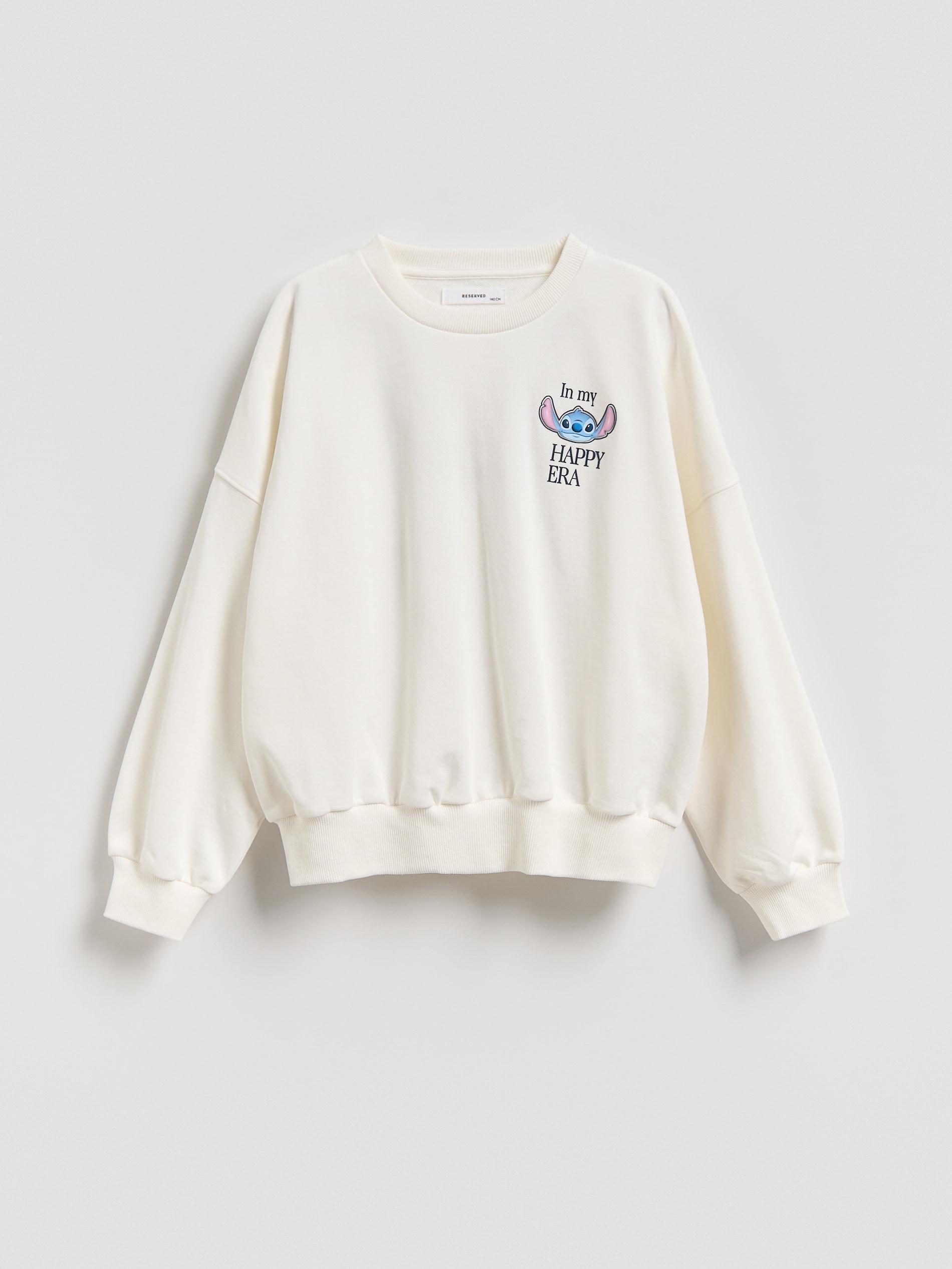 Cream Lilo & Stitch Sweatshirt, Ivory, medium