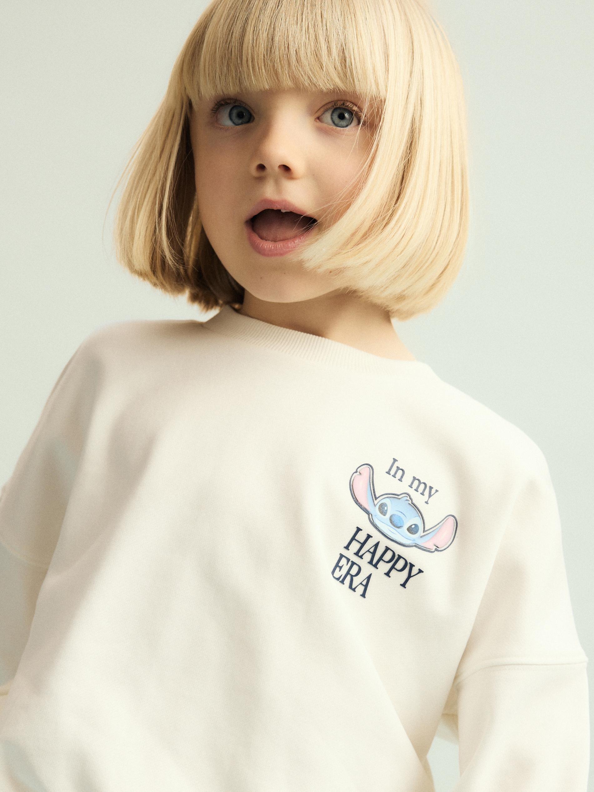 Cream Lilo & Stitch Sweatshirt, Ivory, large image number 3