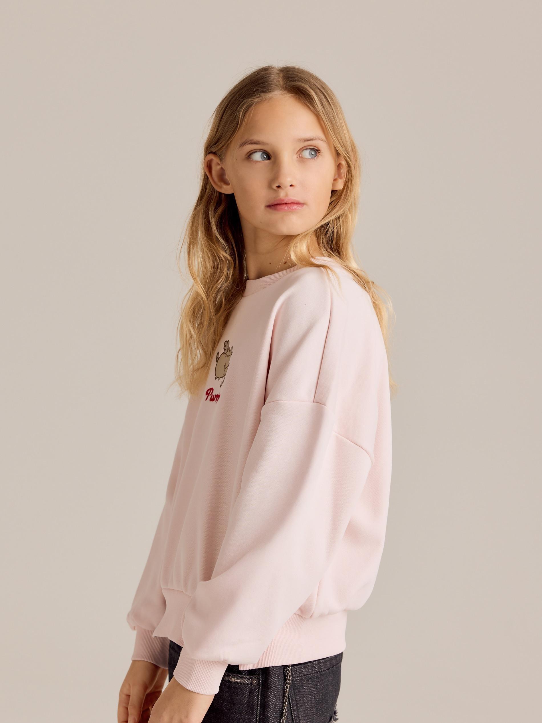 Pink Pusheen Applique Sweatshirt, Pink, large image number 3