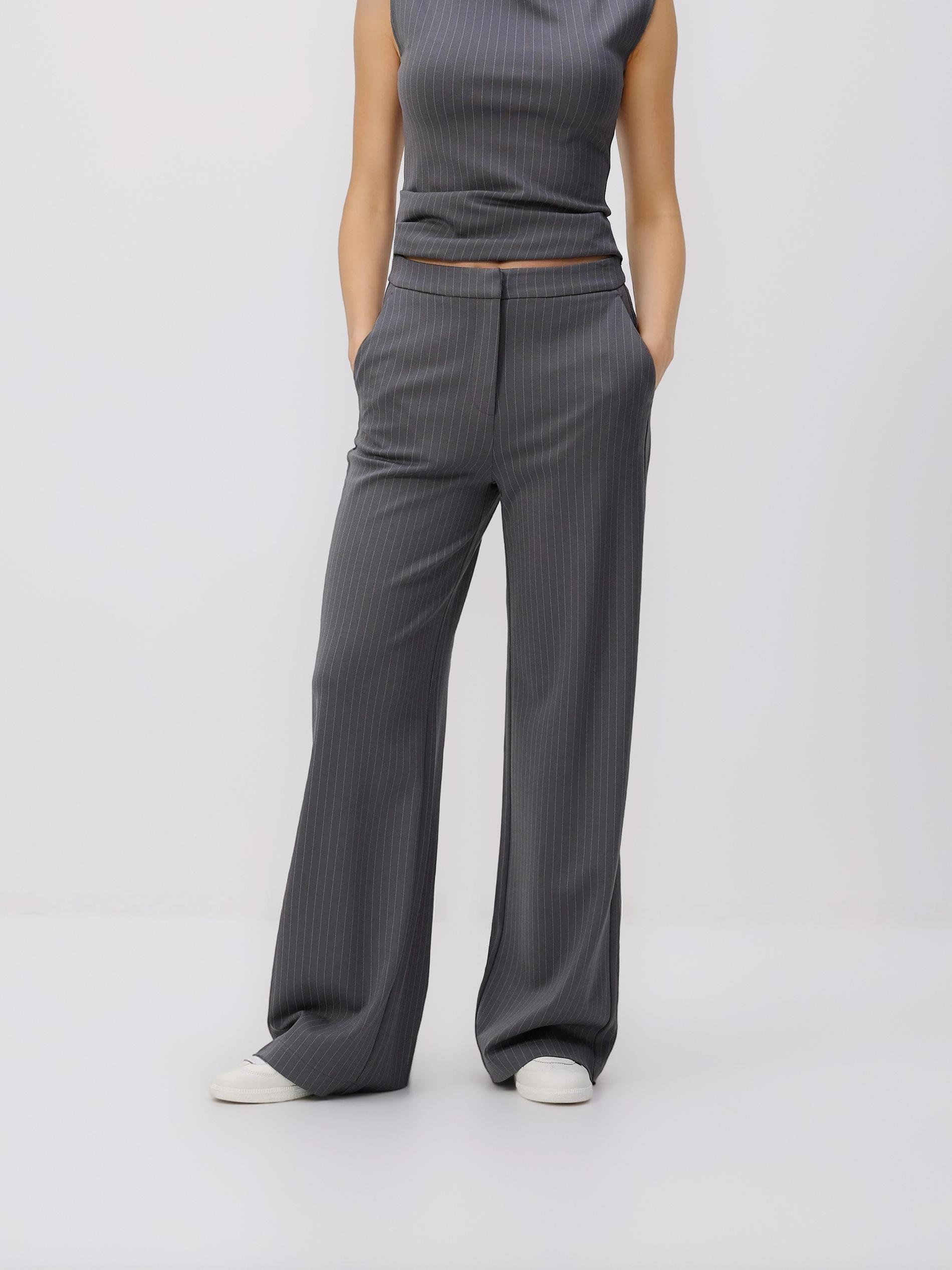 Grey Viscose Rich Trousers, Light grey, large image number 1